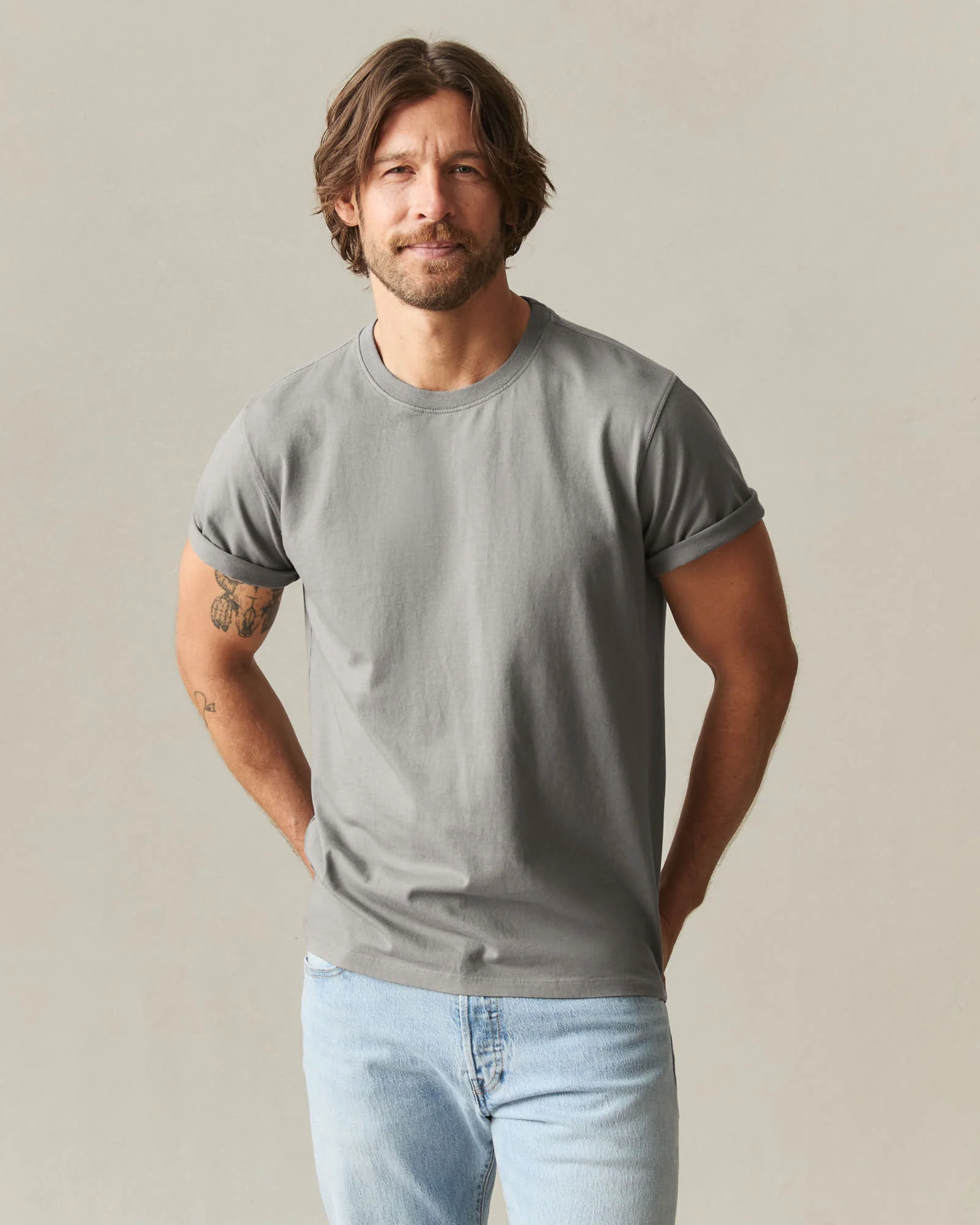Men's Midweight Tee - Silent Storm - Image 2