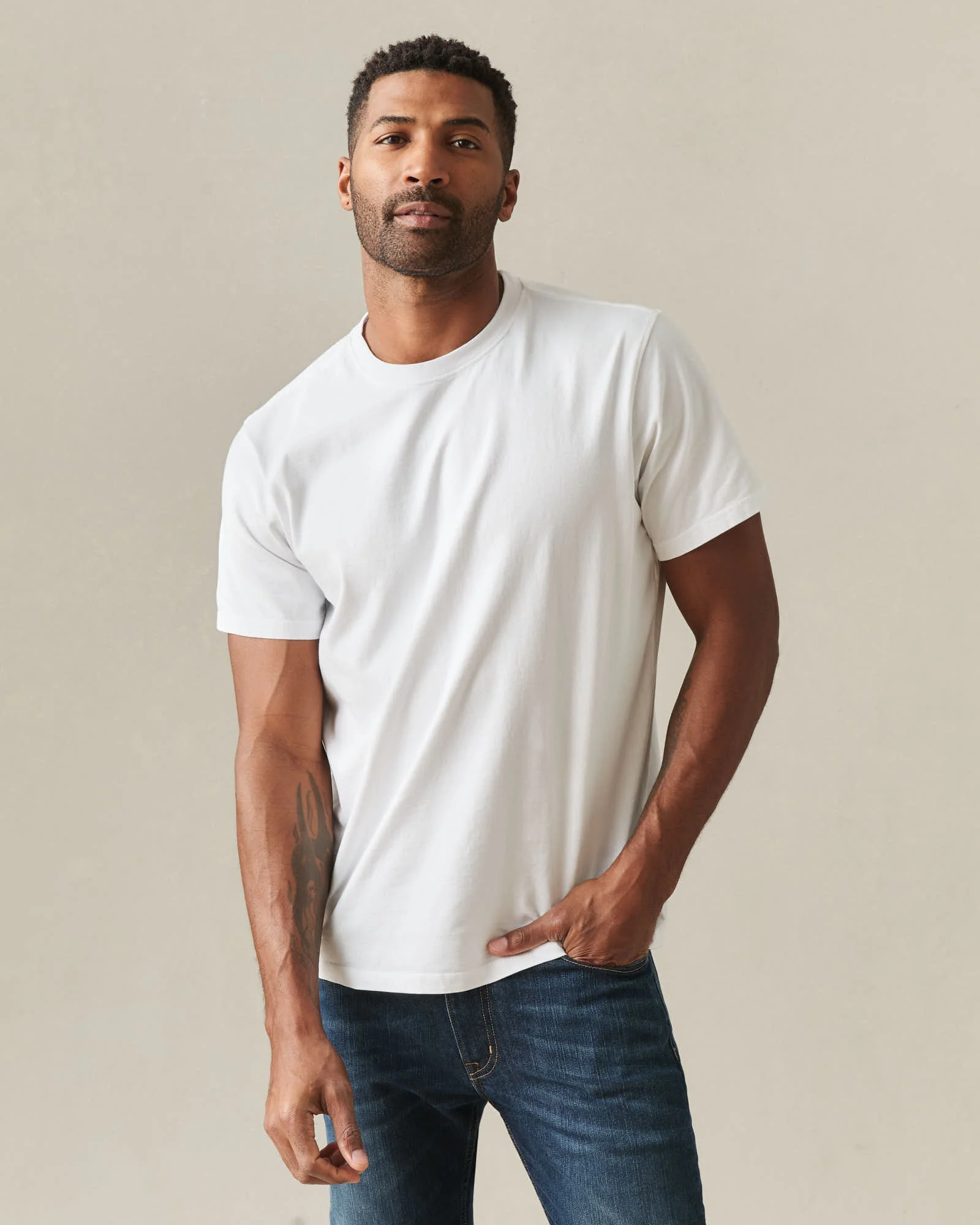 Men's Midweight Tee - White - Image 2