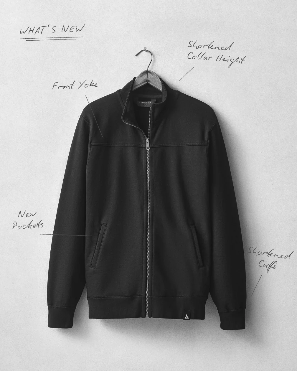 Men's Moto Full Zip - Oxford Blue - Image 6