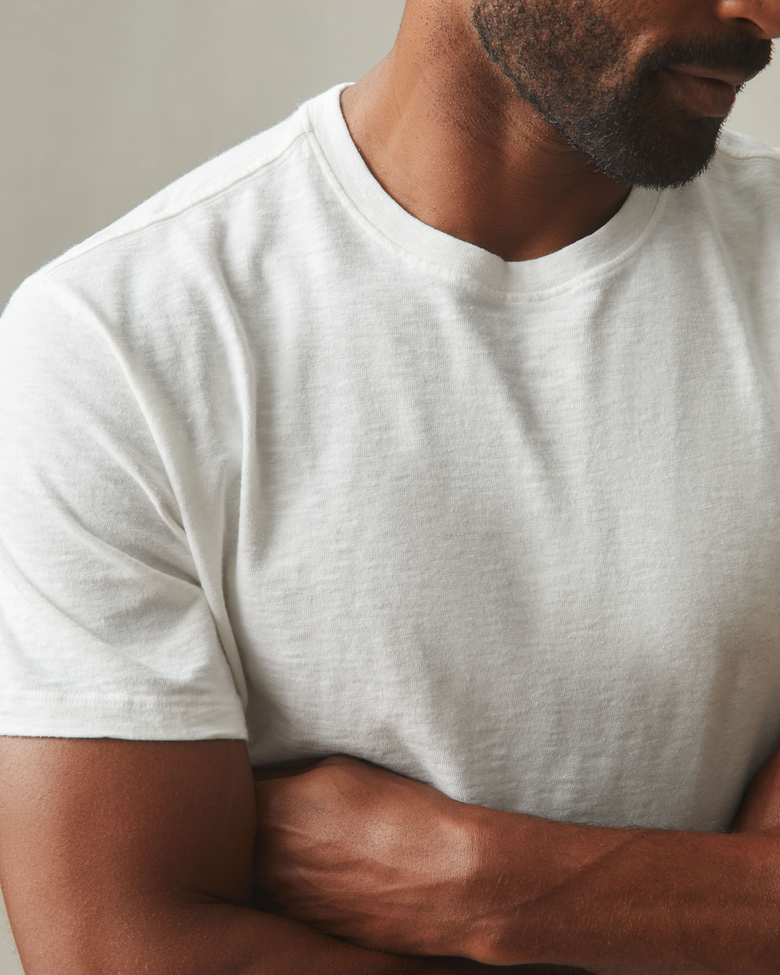 Men's Premium Slub Crew Tee - Bone - Image 5