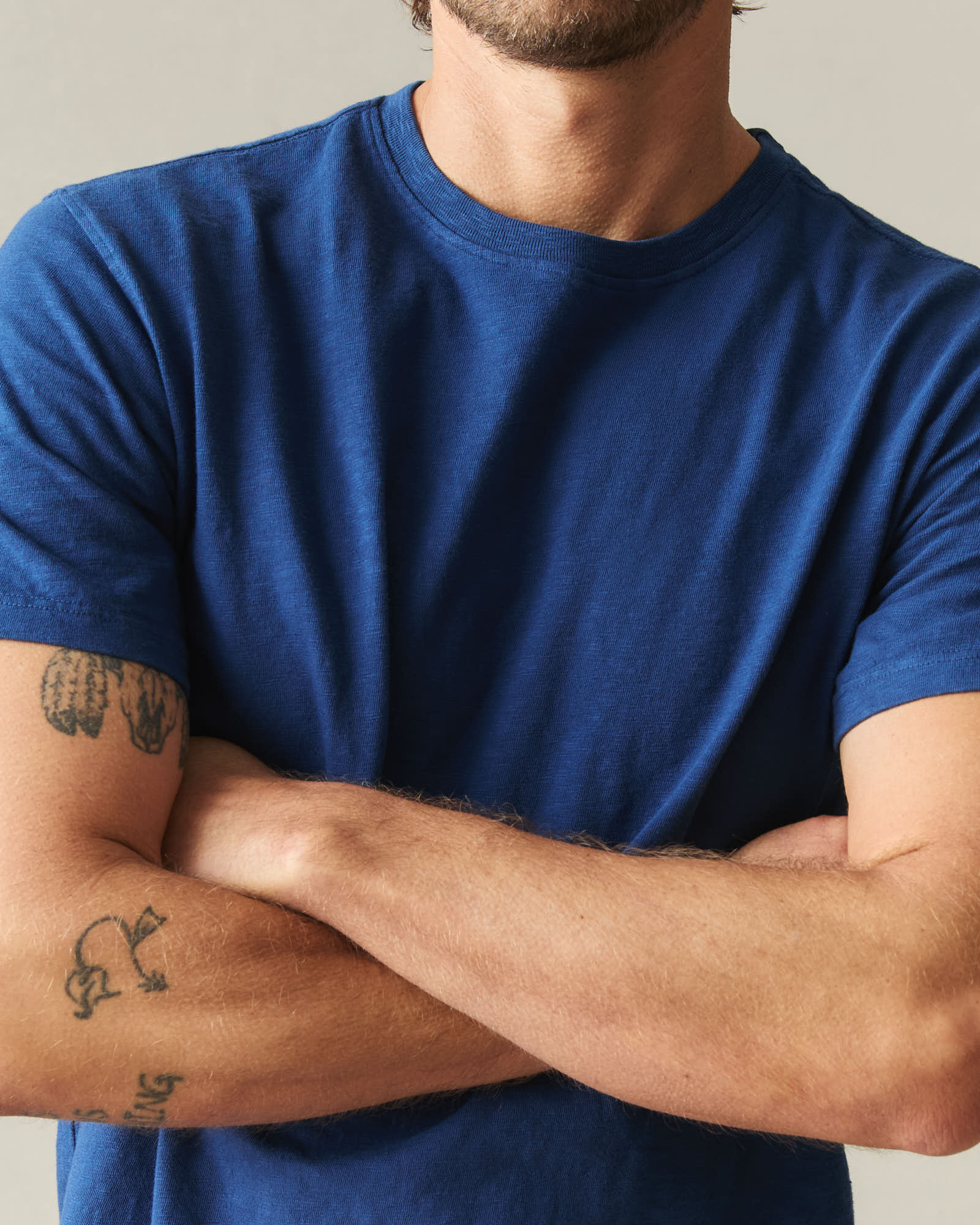 Men's Premium Slub Crew Tee - Estate Blue - Image 4