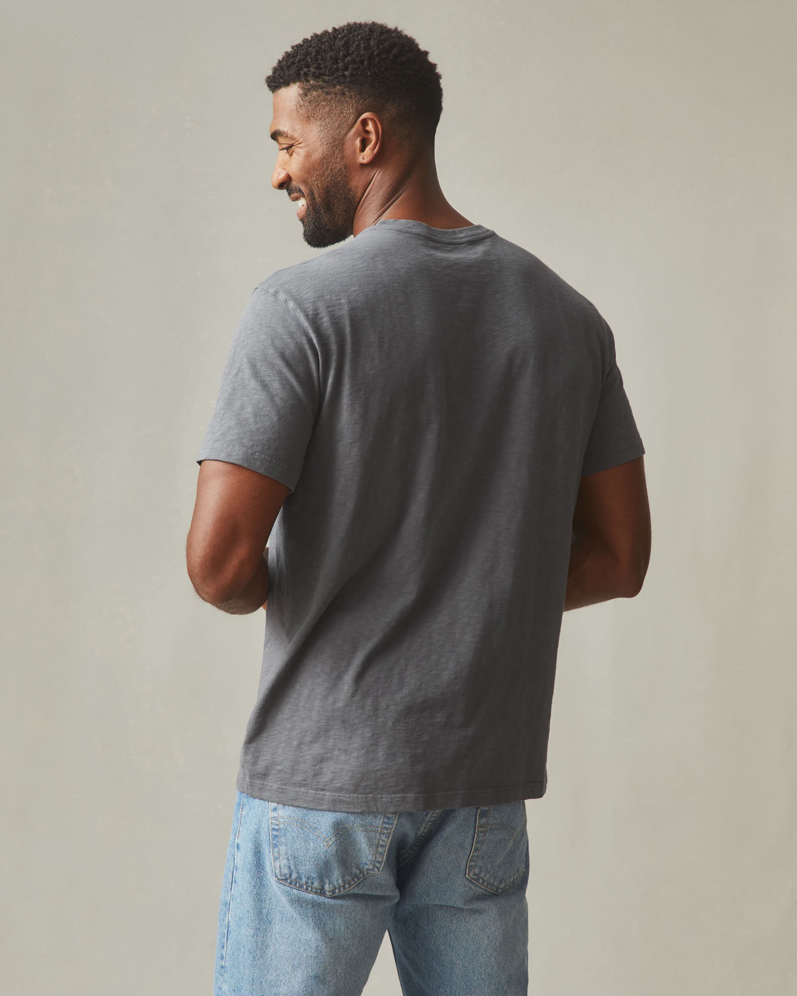 Men's Premium Slub Crew Tee - Iron - Image 3