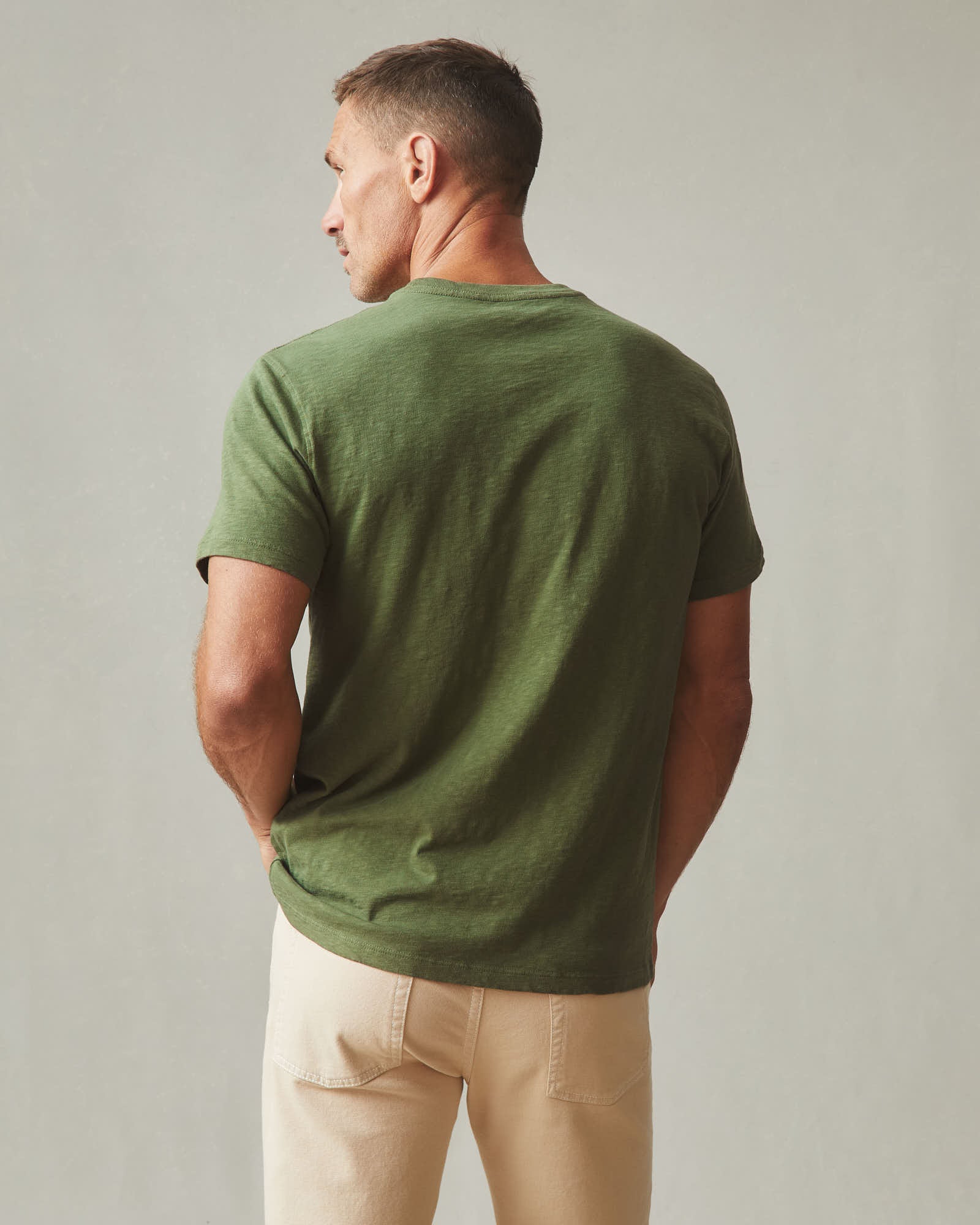 Men's Premium Slub Crew Tee - Rifle Green - Image 2