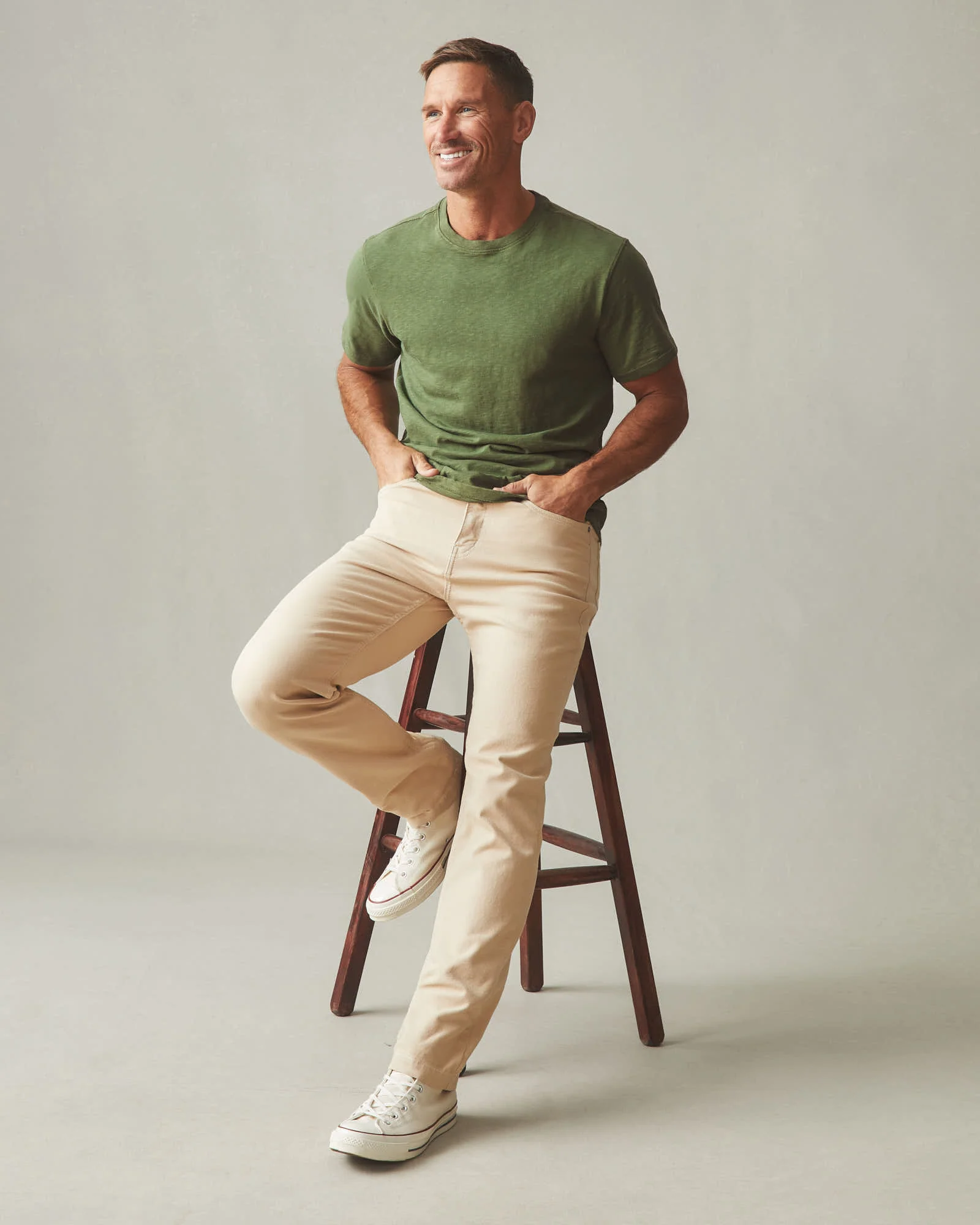 Men's Premium Slub Crew Tee - Rifle Green - Image 4