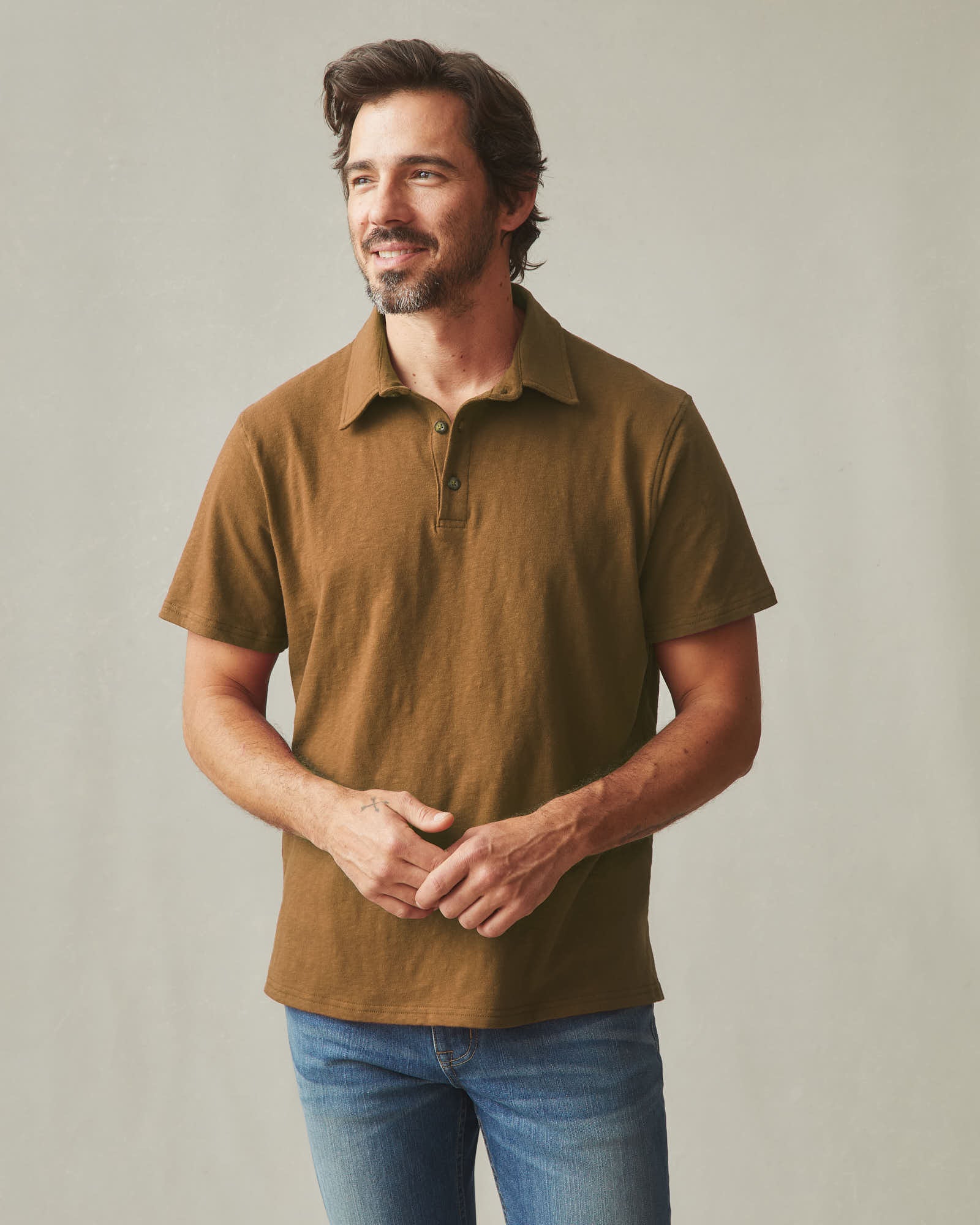 Men's Premium Slub Polo - Tapenade - Image 2
