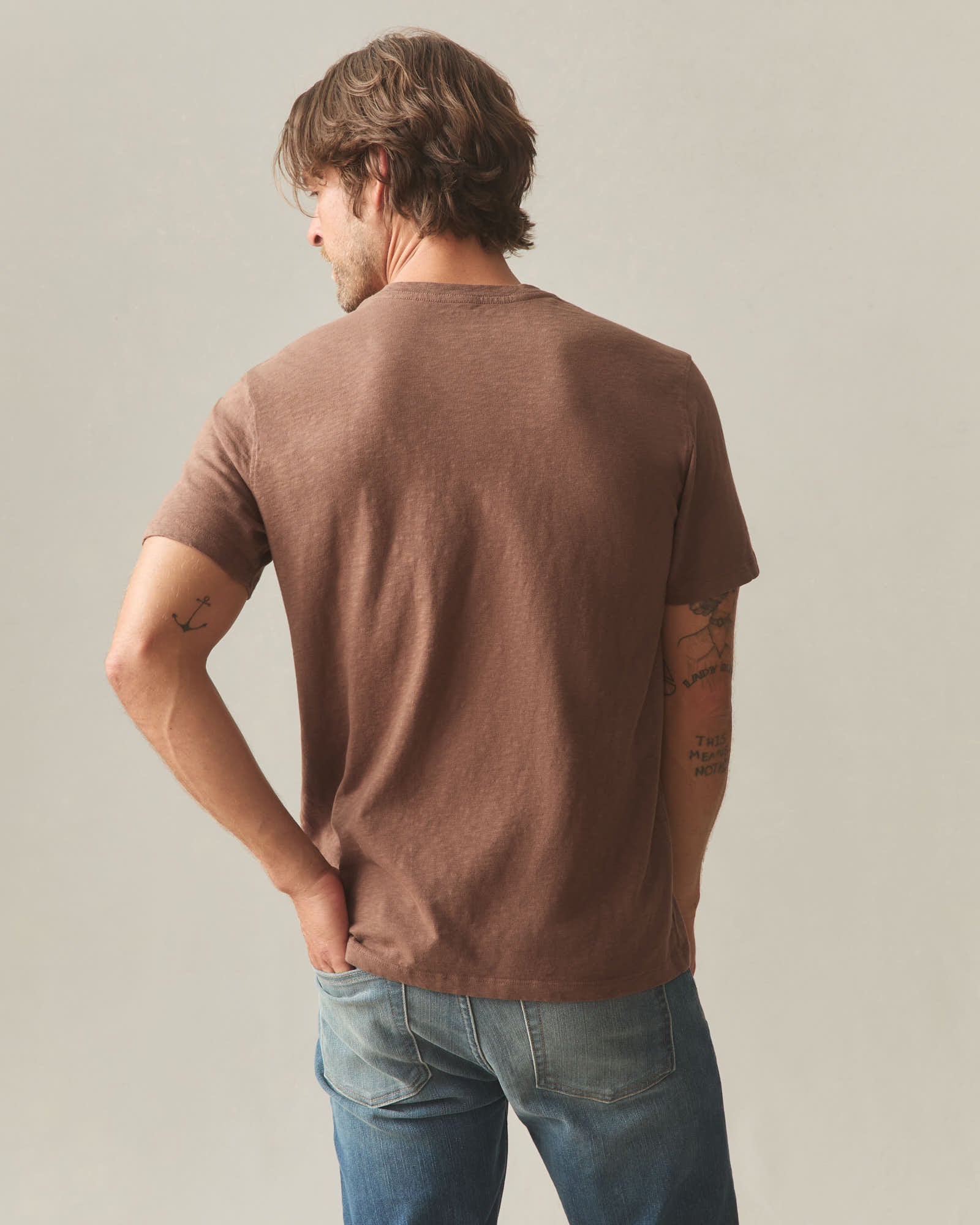 Men's Premium Slub V-Neck Tee - Soft Silt - Image 4