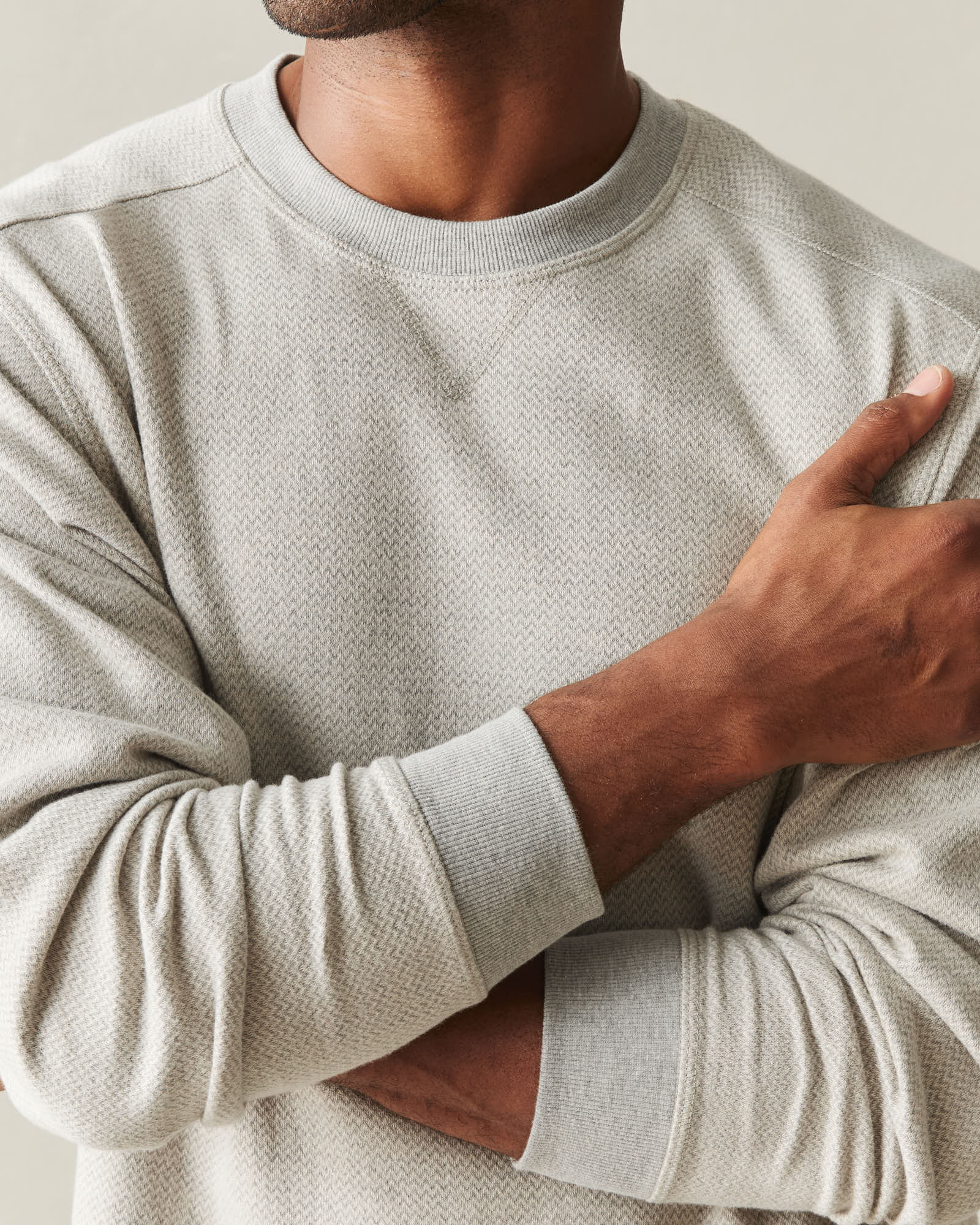 Men's Reversible Crew - Feather Grey - Image 4