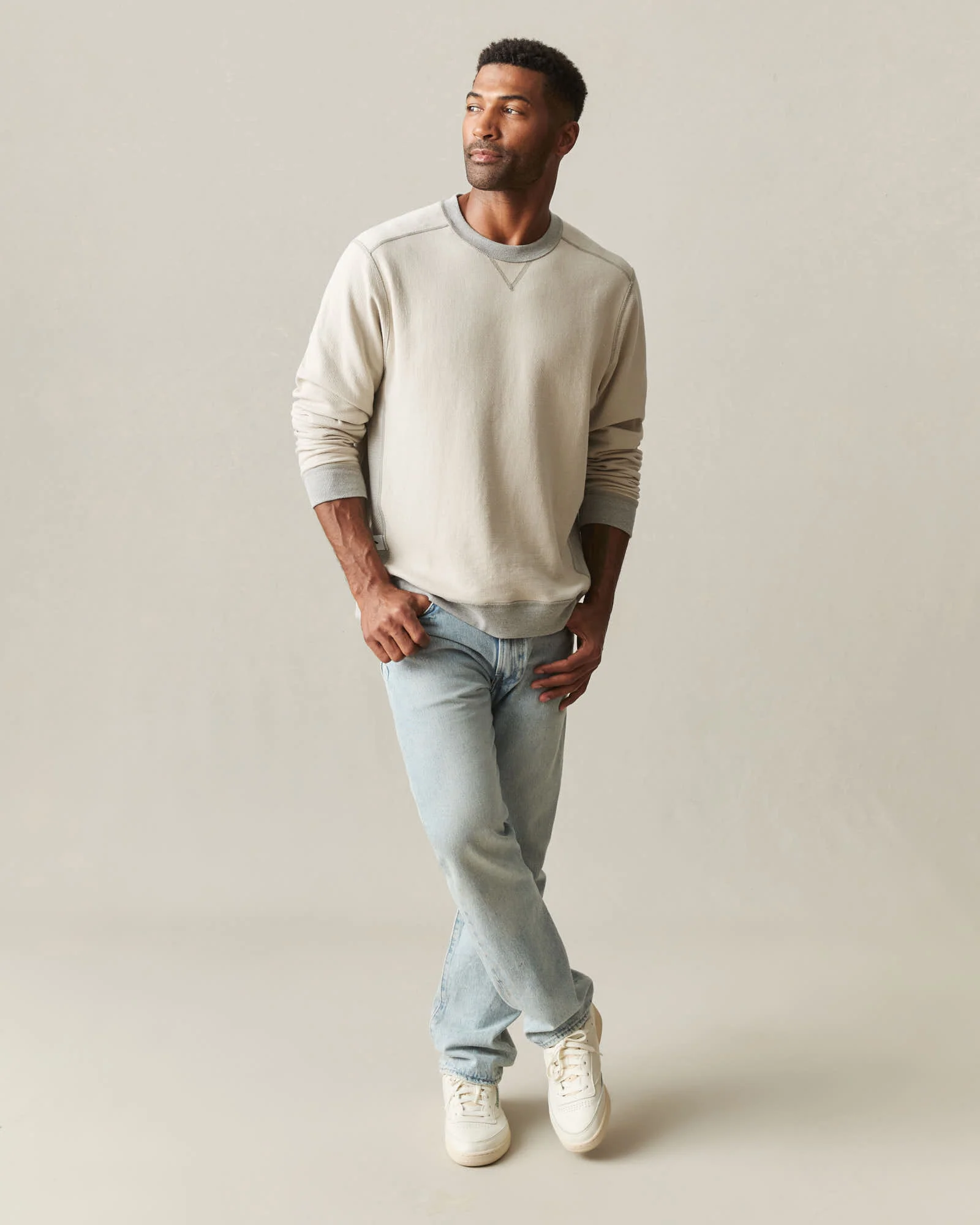 Men's Reversible Crew - Feather Grey - Image 7