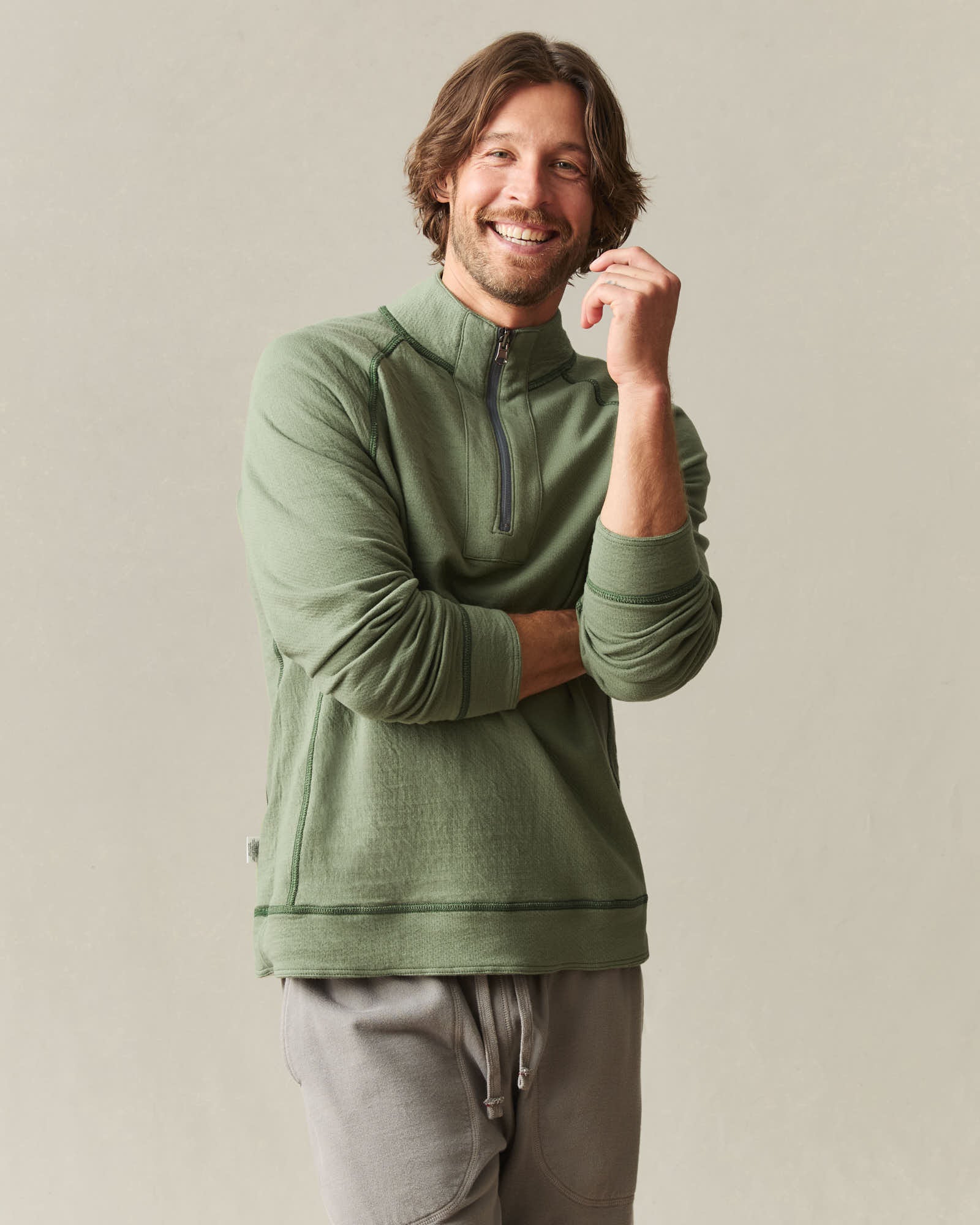 Men's Reversible Half Zip - Olvine - Image 6