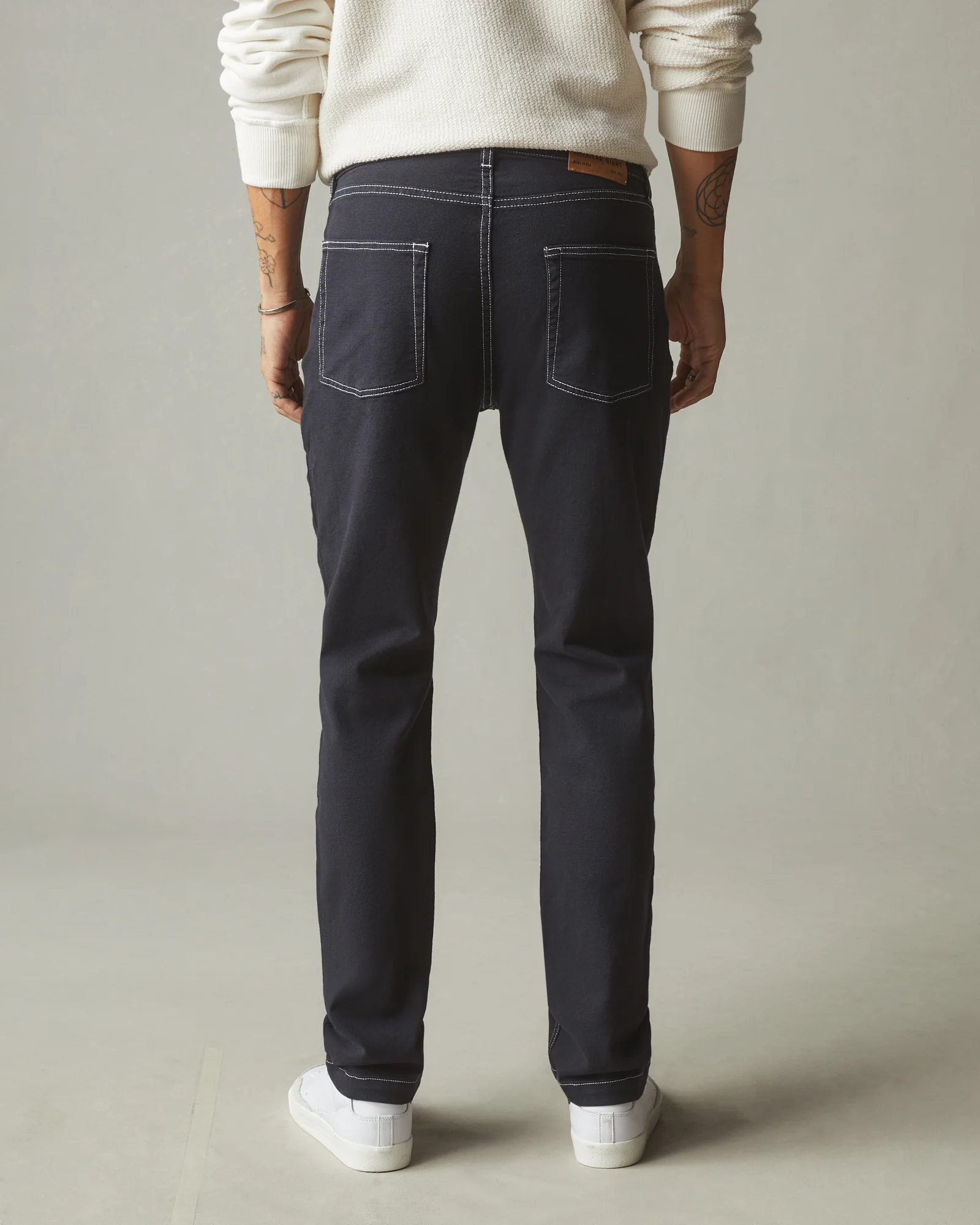 Men's Roughneck Pant Straight Contrast Stitch - Dark Navy - Image 3