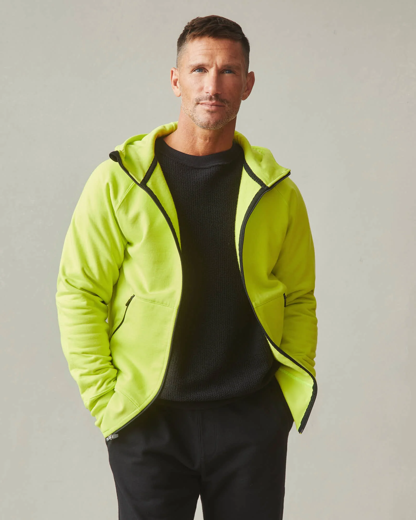 Men's Storm Full Zip - Electric Yellow - Image 4
