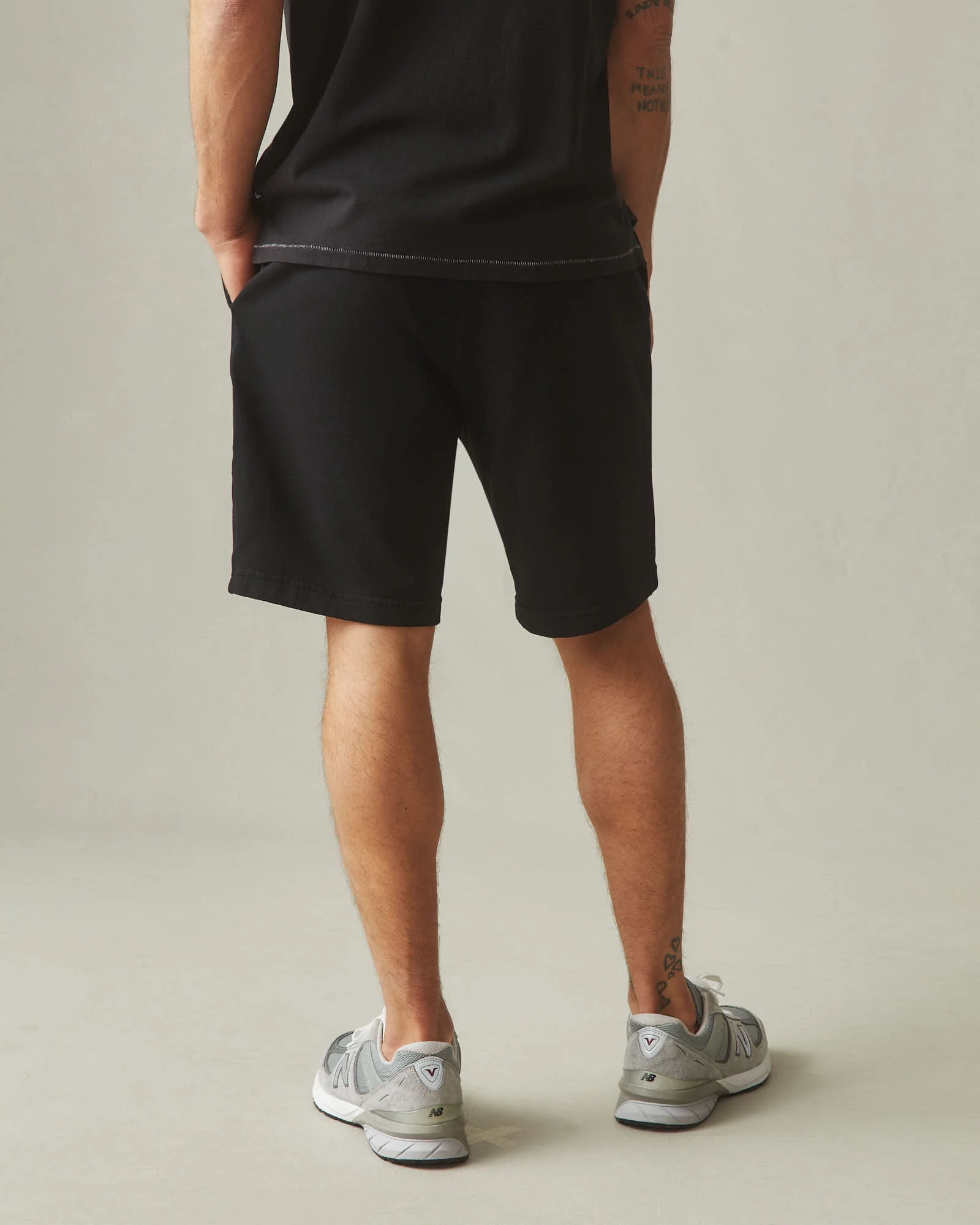 Men's Sweatshort - Black - Image 4