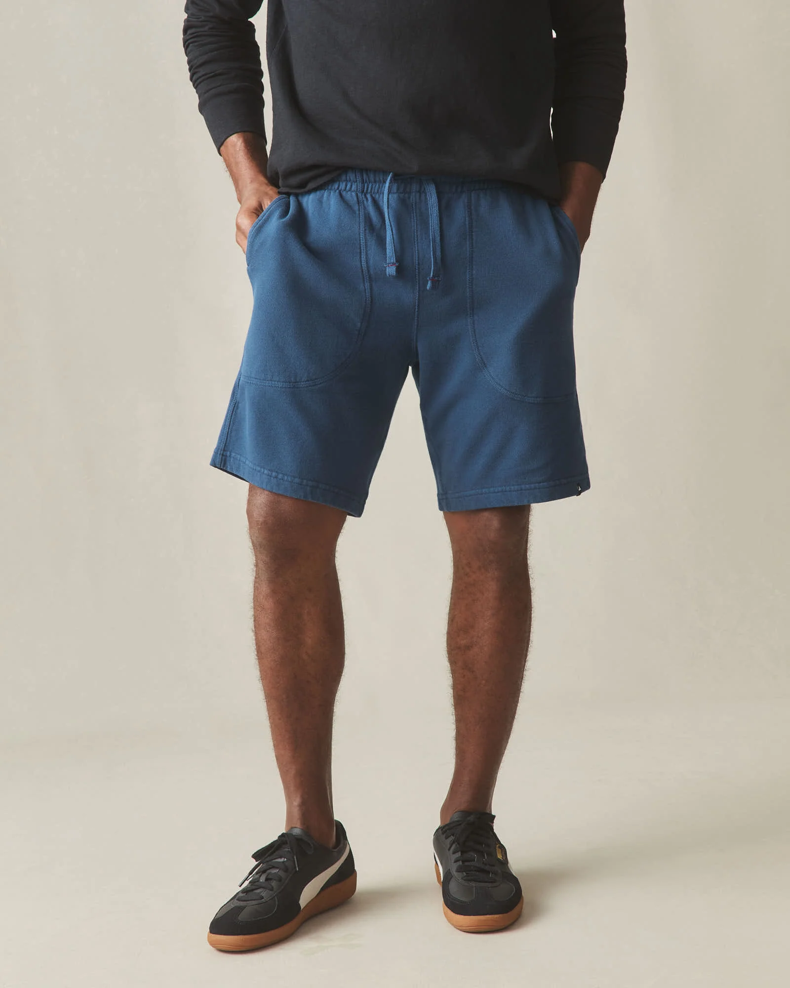 Men's Sweatshort - Dark Denim - Image 2