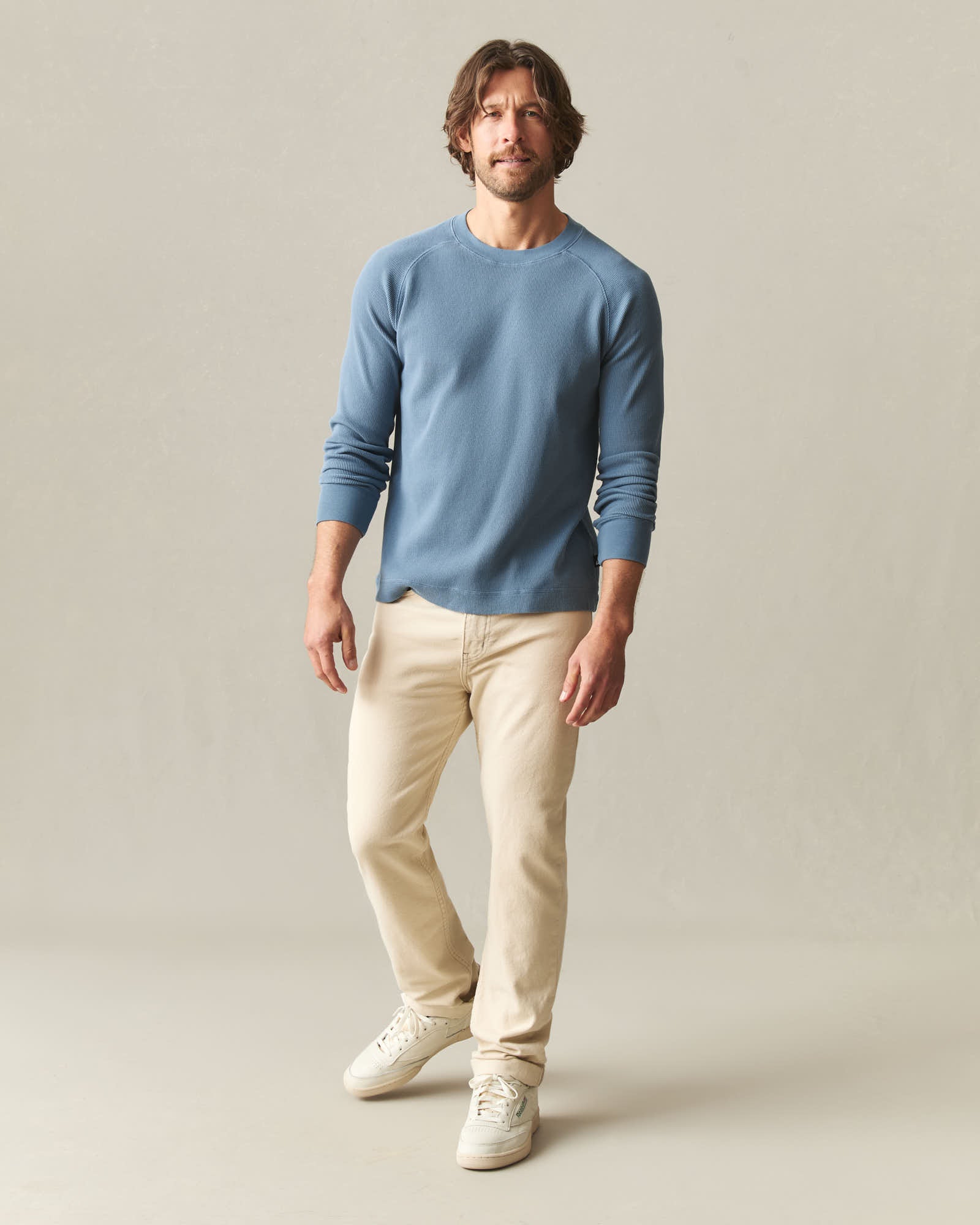Men's Thermal Long Sleeve Crew Tee - Bluefin - Image 6
