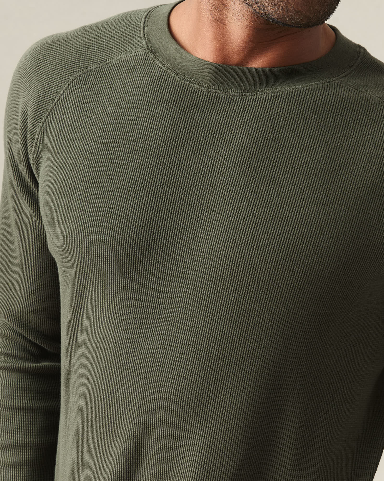 Men's Thermal Long Sleeve Crew Tee - Loden - Image 4