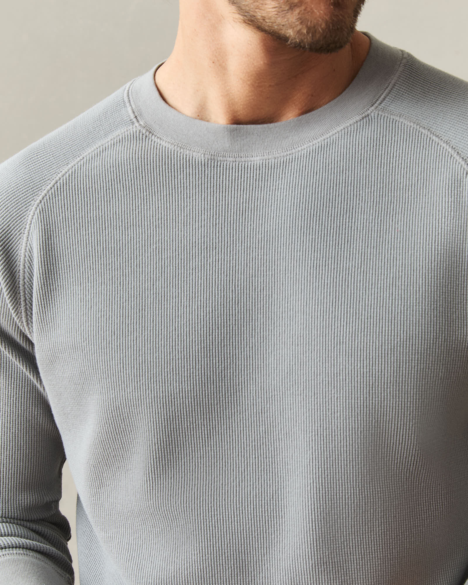 Men's Thermal Long Sleeve Crew Tee - Sharkskin - Image 4