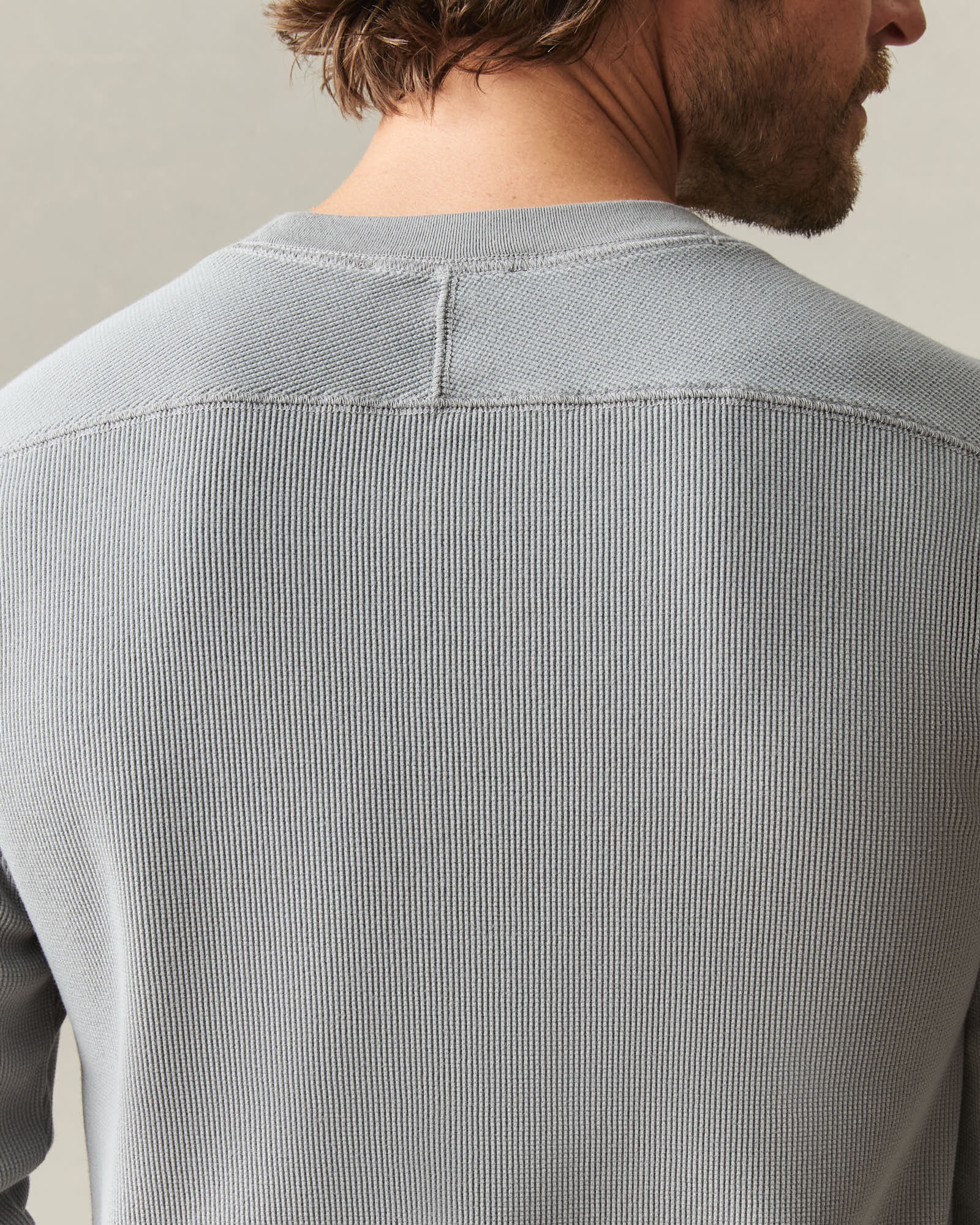 Men's Thermal Long Sleeve Crew Tee - Sharkskin - Image 5