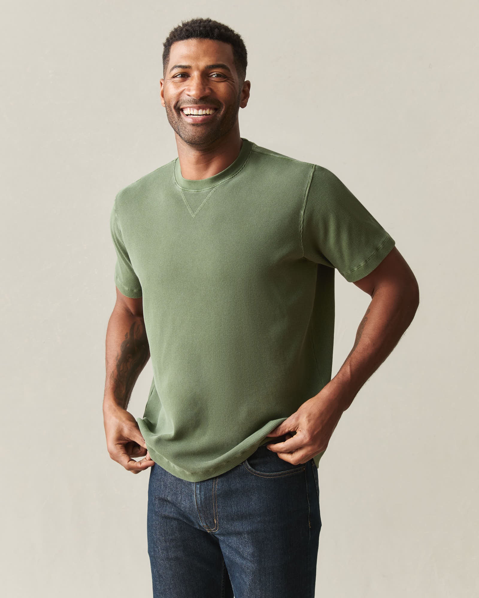 Men's Thermal Tee - Fern - Image 2