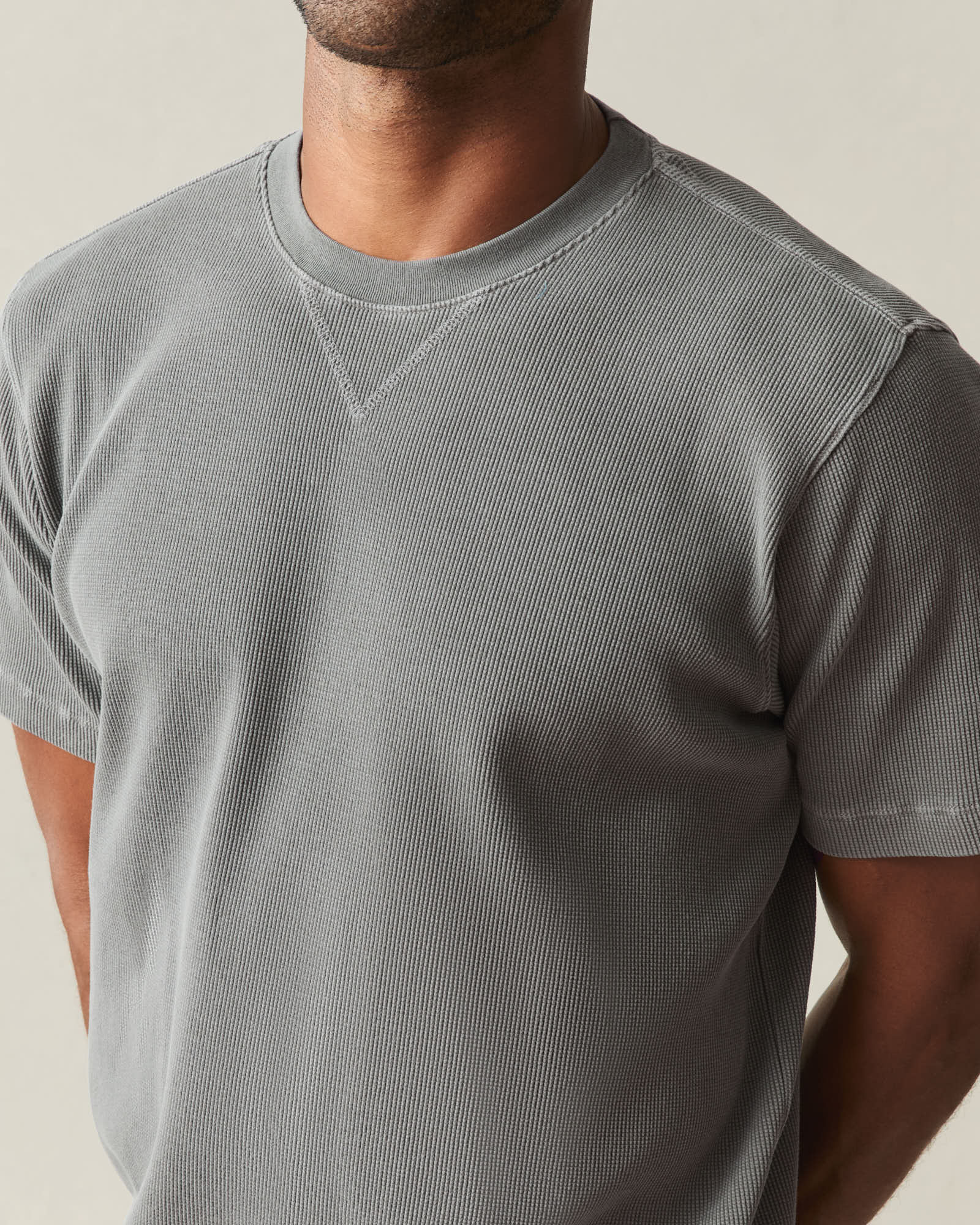 Men's Thermal Tee - Poppyseed - Image 4