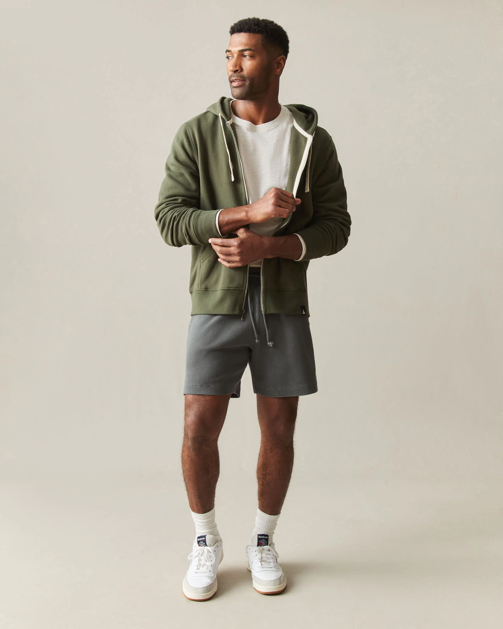 Men's Thermal Shorts - Grey Pinstripe - Image 6