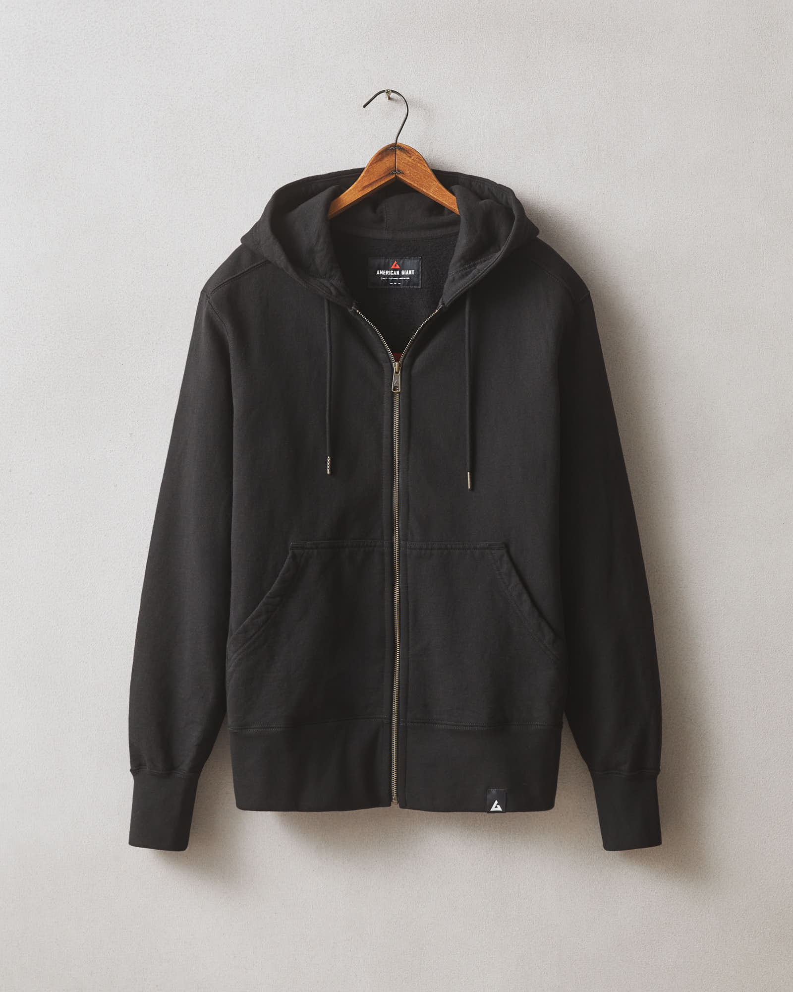 Men's Classic Full Zip USA Embroidery - Black - Image 5