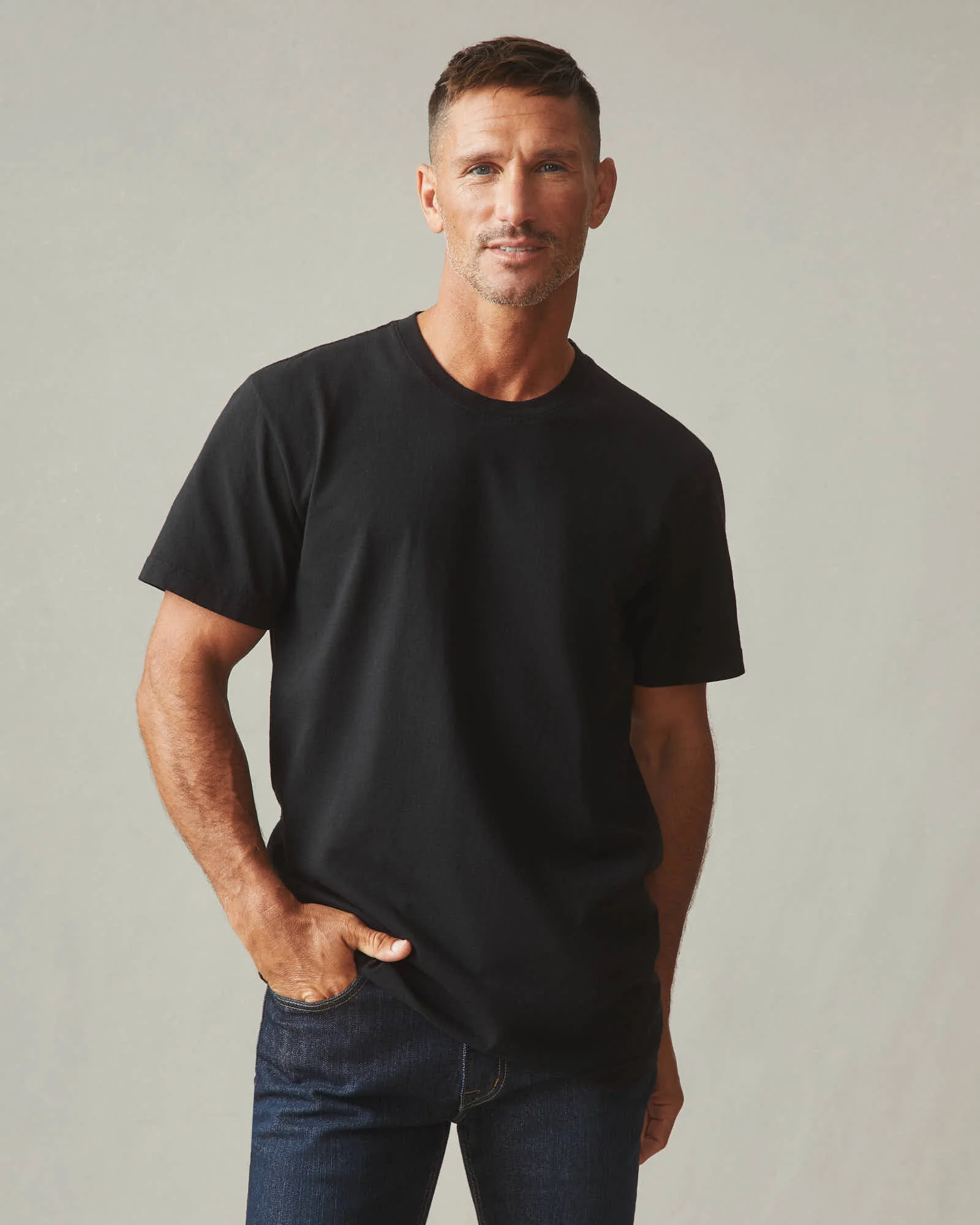 Men's Vintage Crew Tee - Black - Image 2