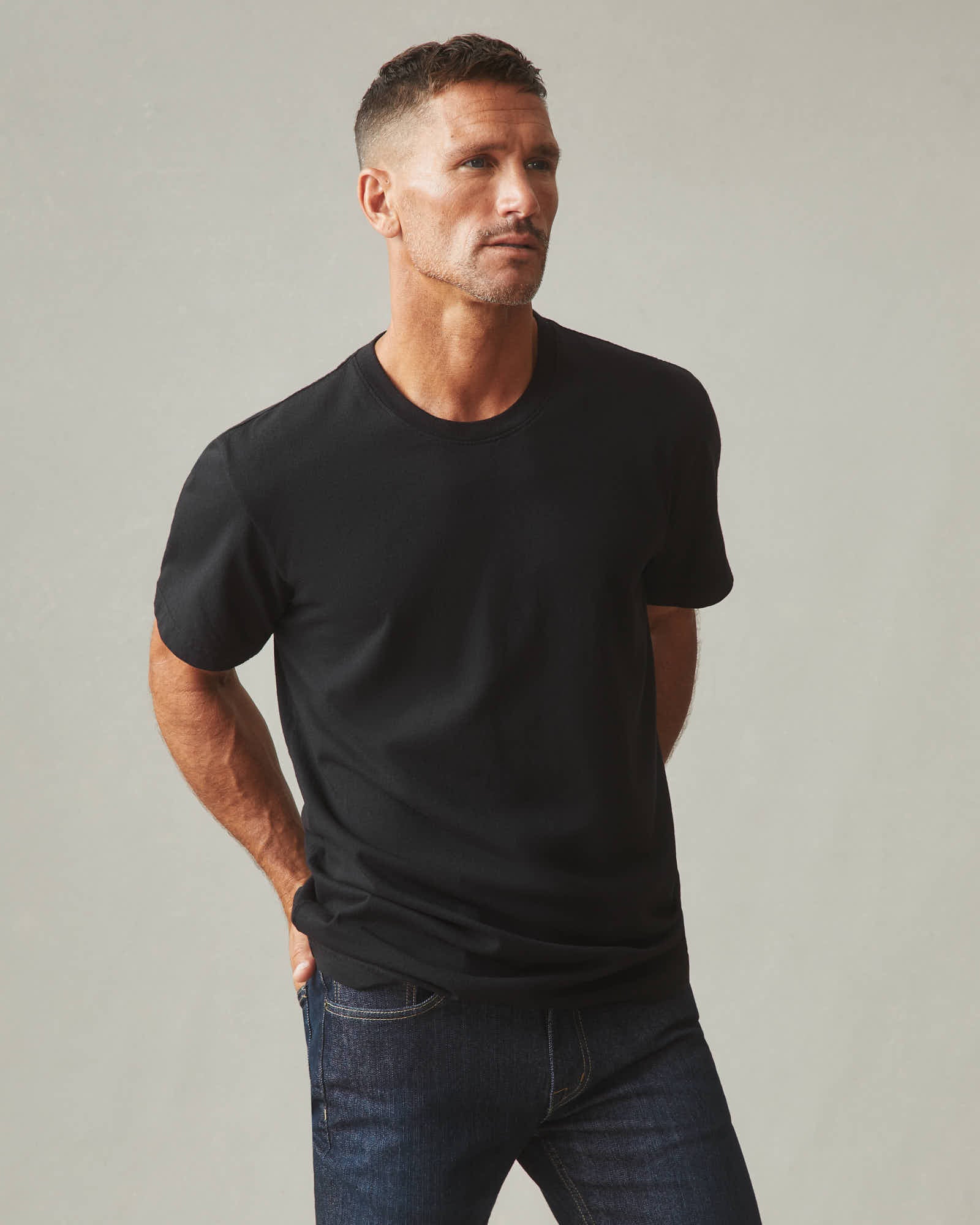 Men's Vintage Crew Tee - Black - Image 3