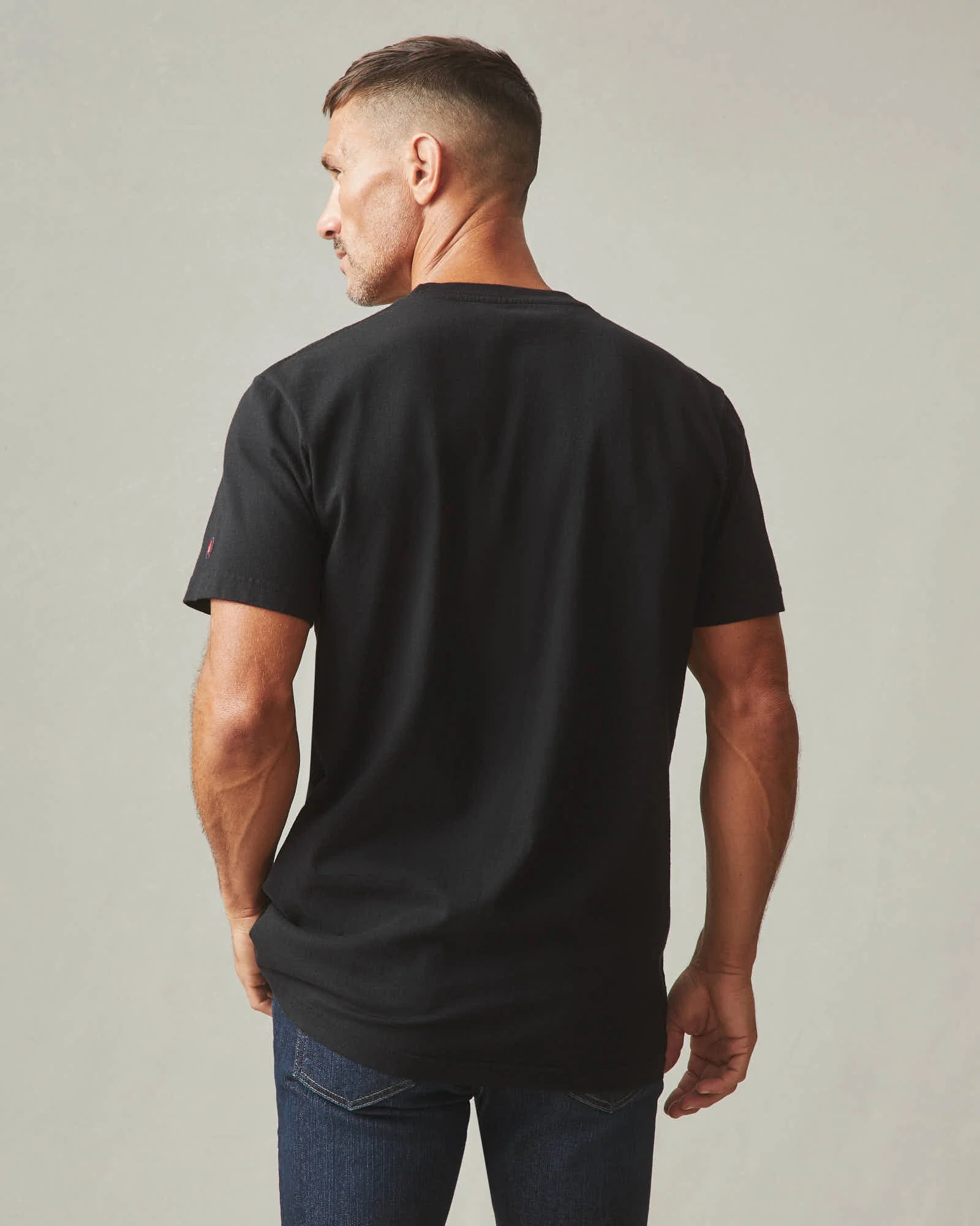 Men's Vintage Crew Tee - Black - Image 4