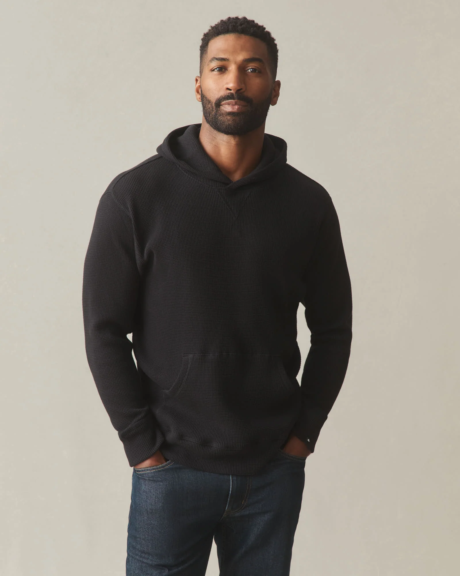 Men's Summit Waffle Pullover - Black - Image 2