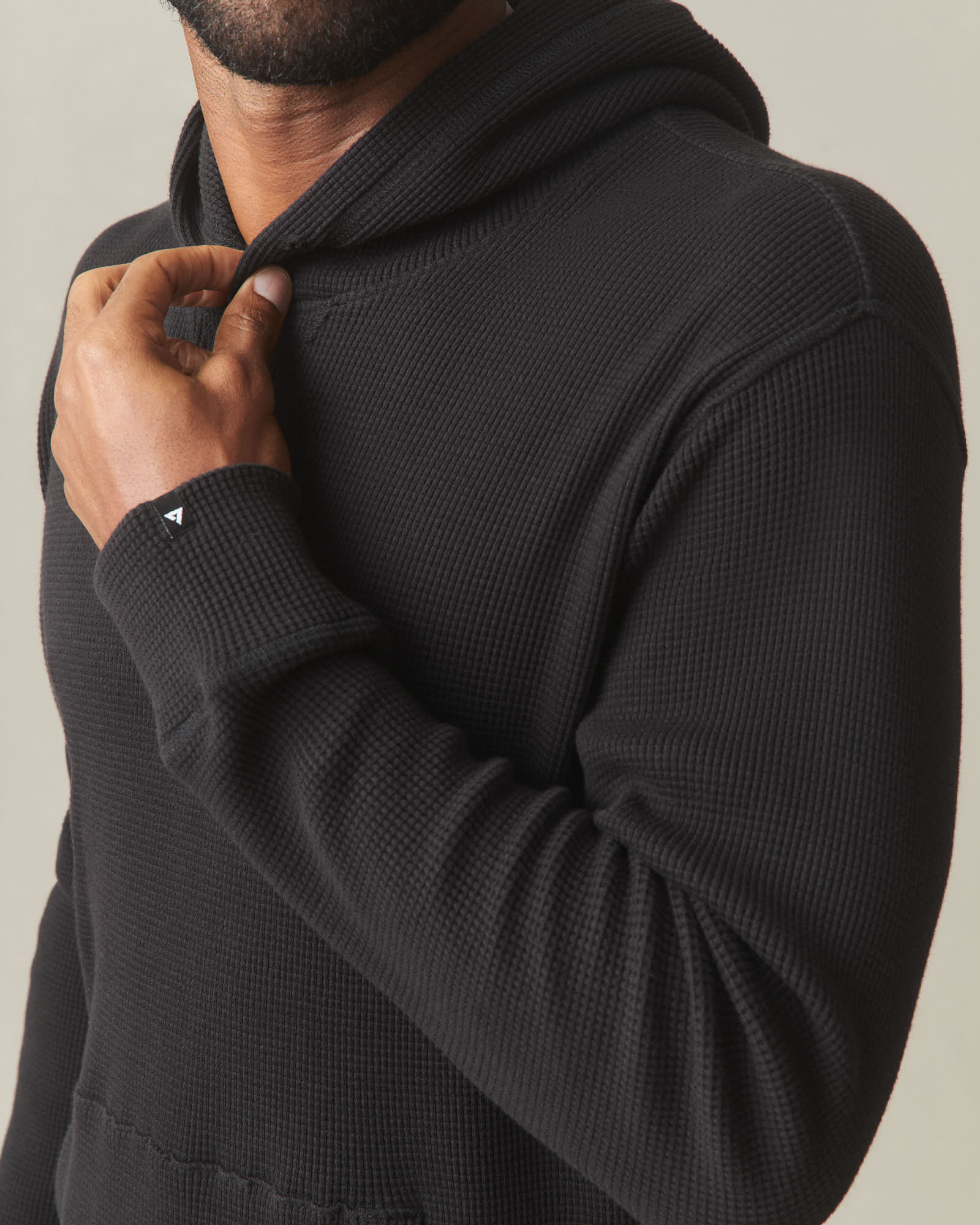 Men's Summit Waffle Pullover - Black - Image 5