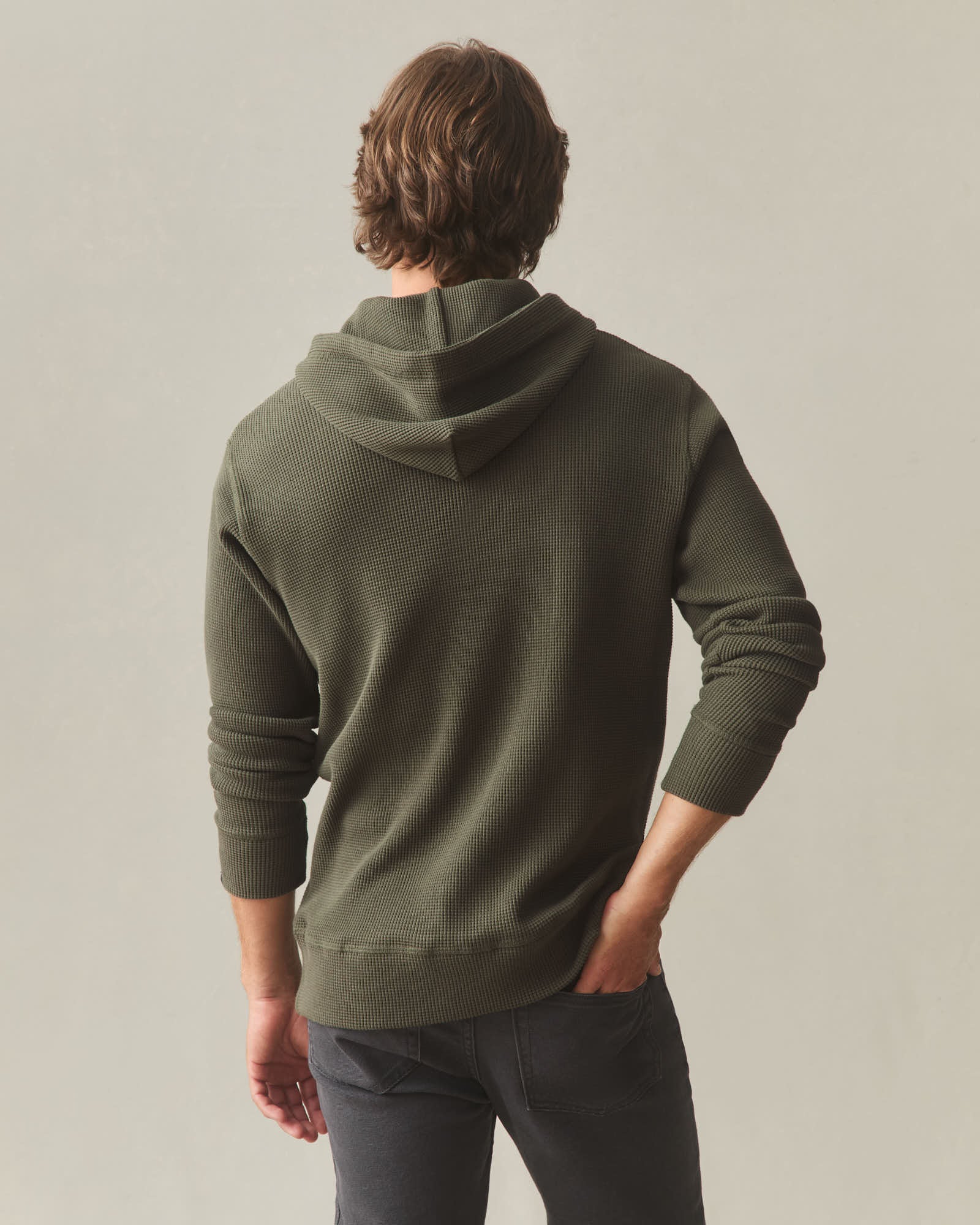 Men's Summit Waffle Pullover - Loden - Image 3