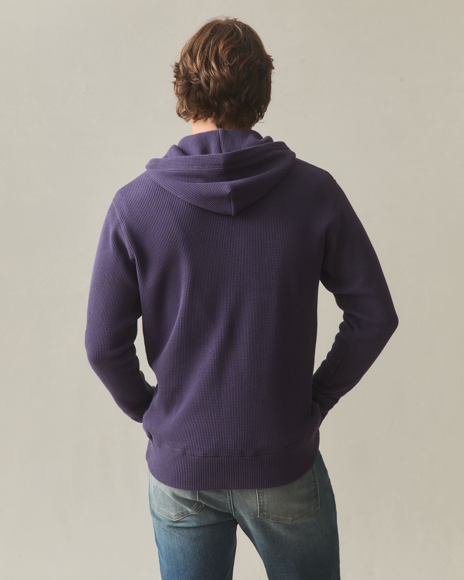 Men's Summit Waffle Pullover - Purple Velvet - Image 3