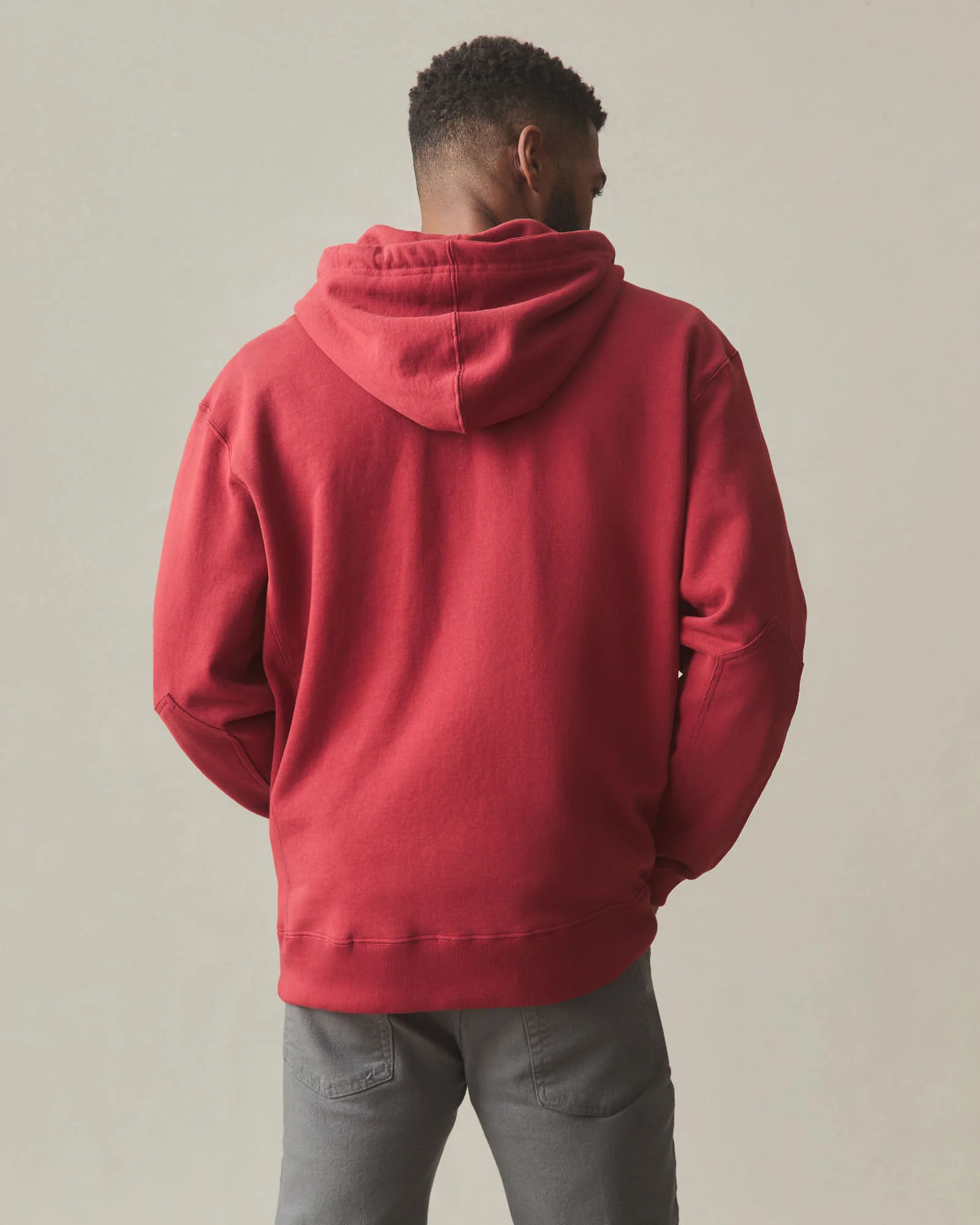Men's Relaxed Classic Full Zip - Sundried Tomato - Image 4