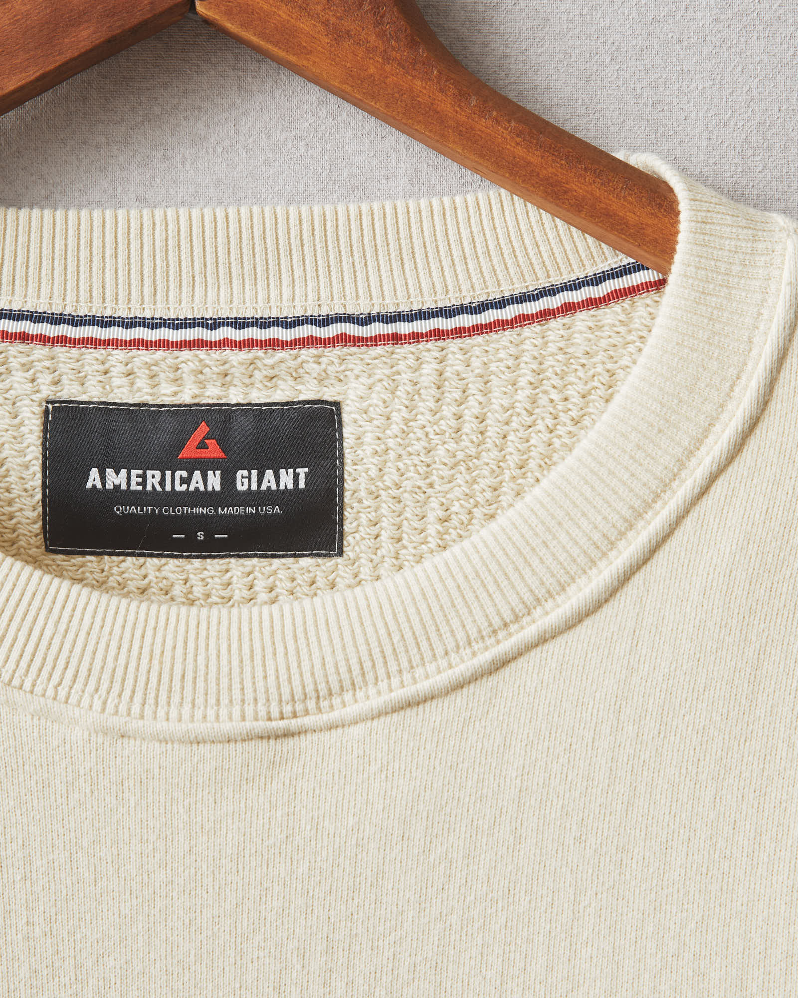 Unisex Relaxed French Terry USA Crew - Turtledove - Image 9