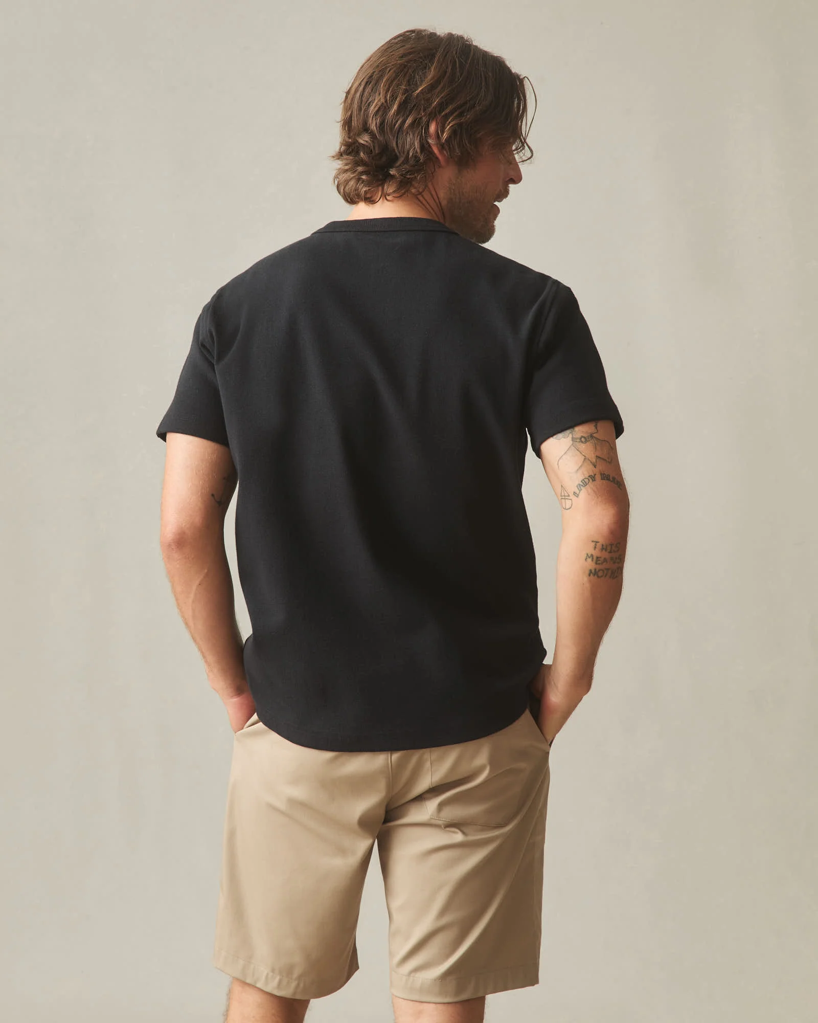 Men's Rib Tee - Black - Image 4