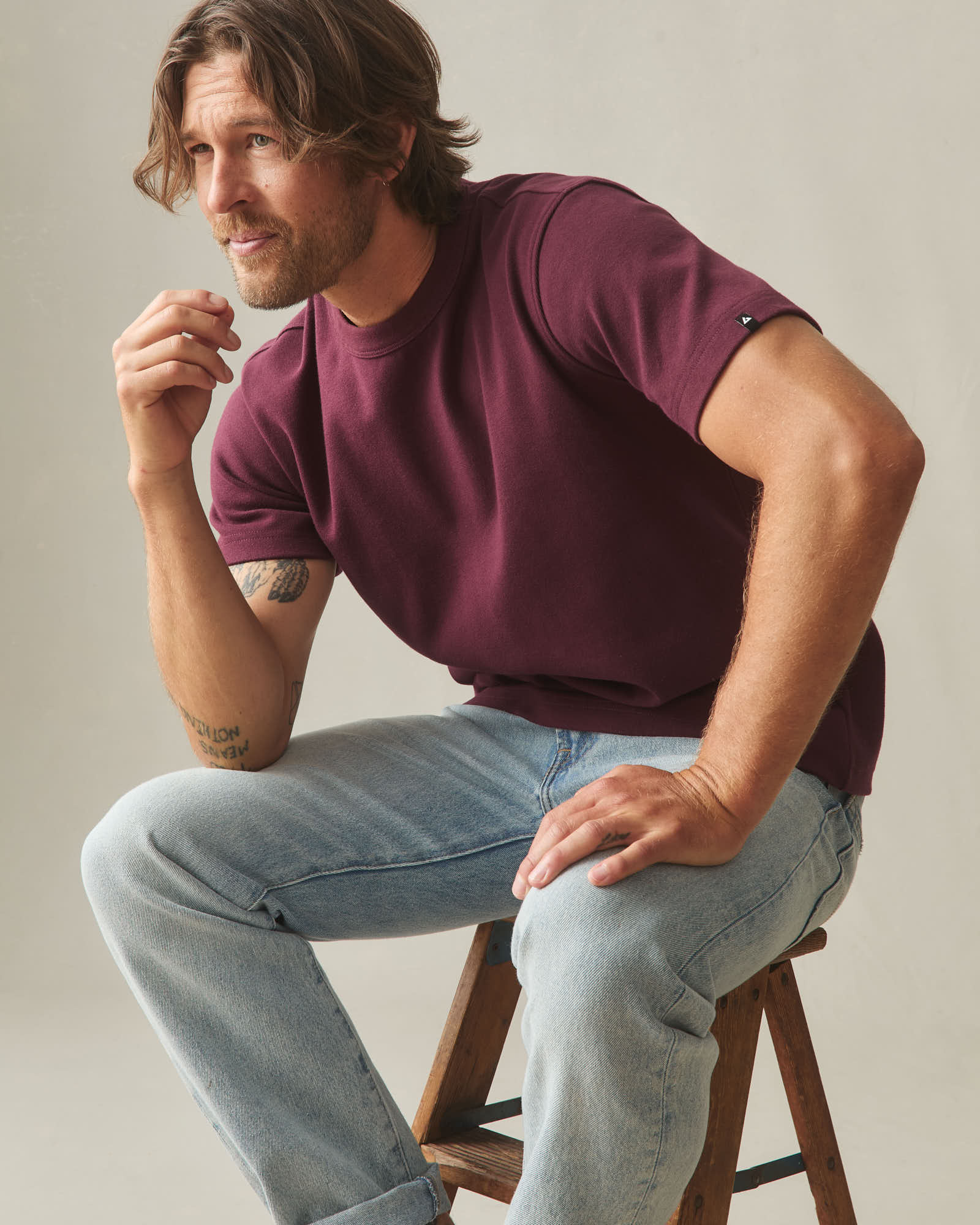 Men's Rib Tee - Black Amber - Image 7