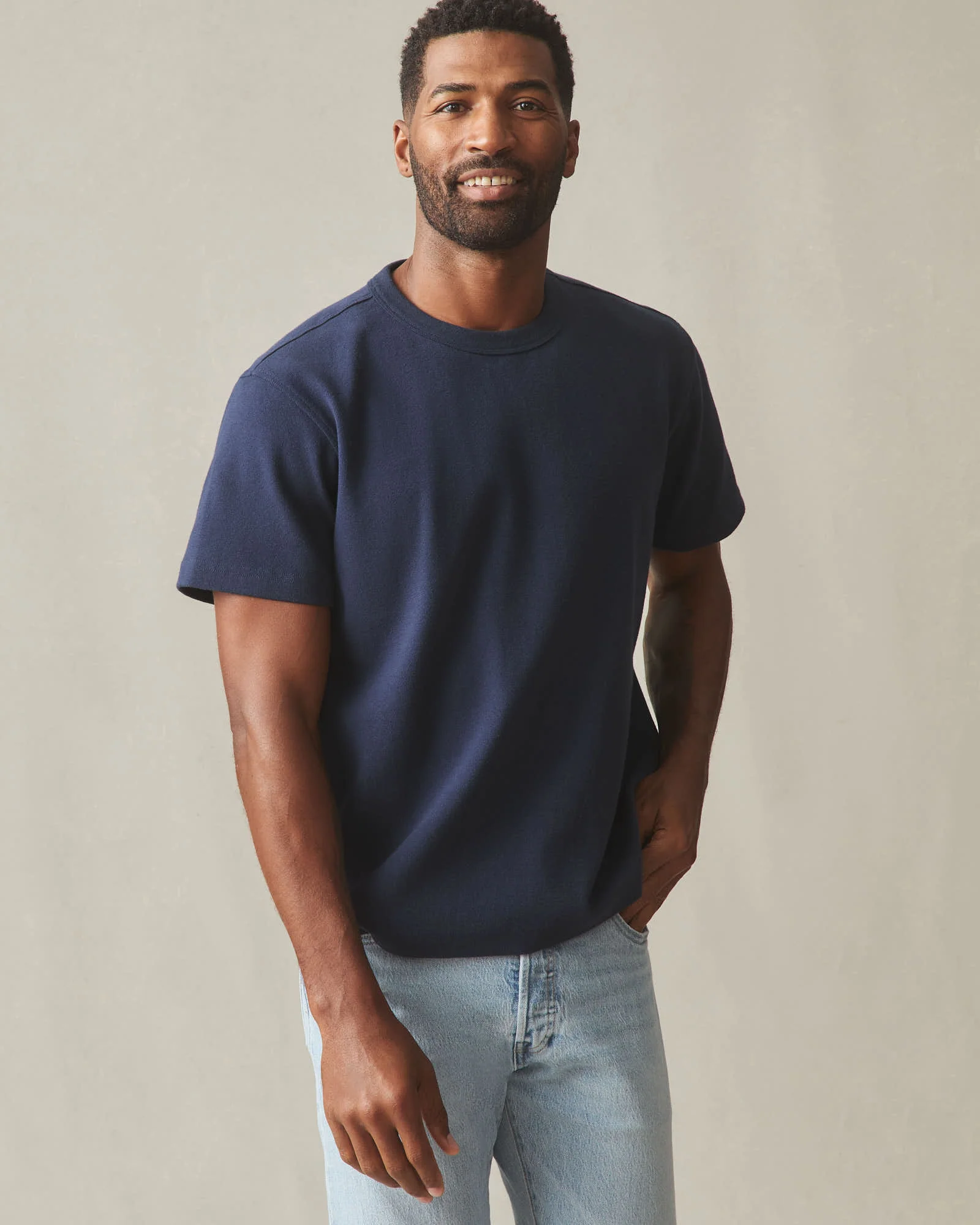 Men's Rib Tee - Oxford Blue - Image 3