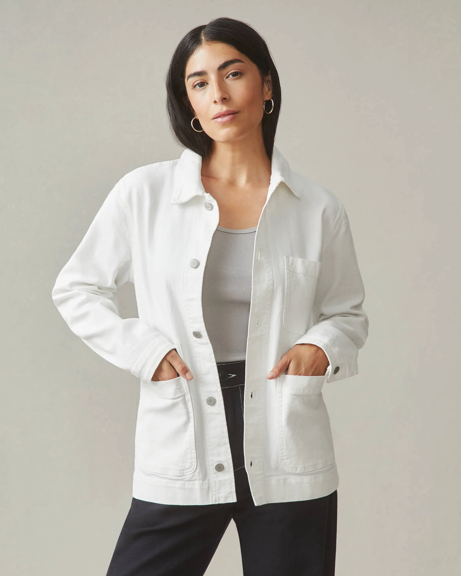Unisex Roughneck Chore Jacket - Natural - Image 3