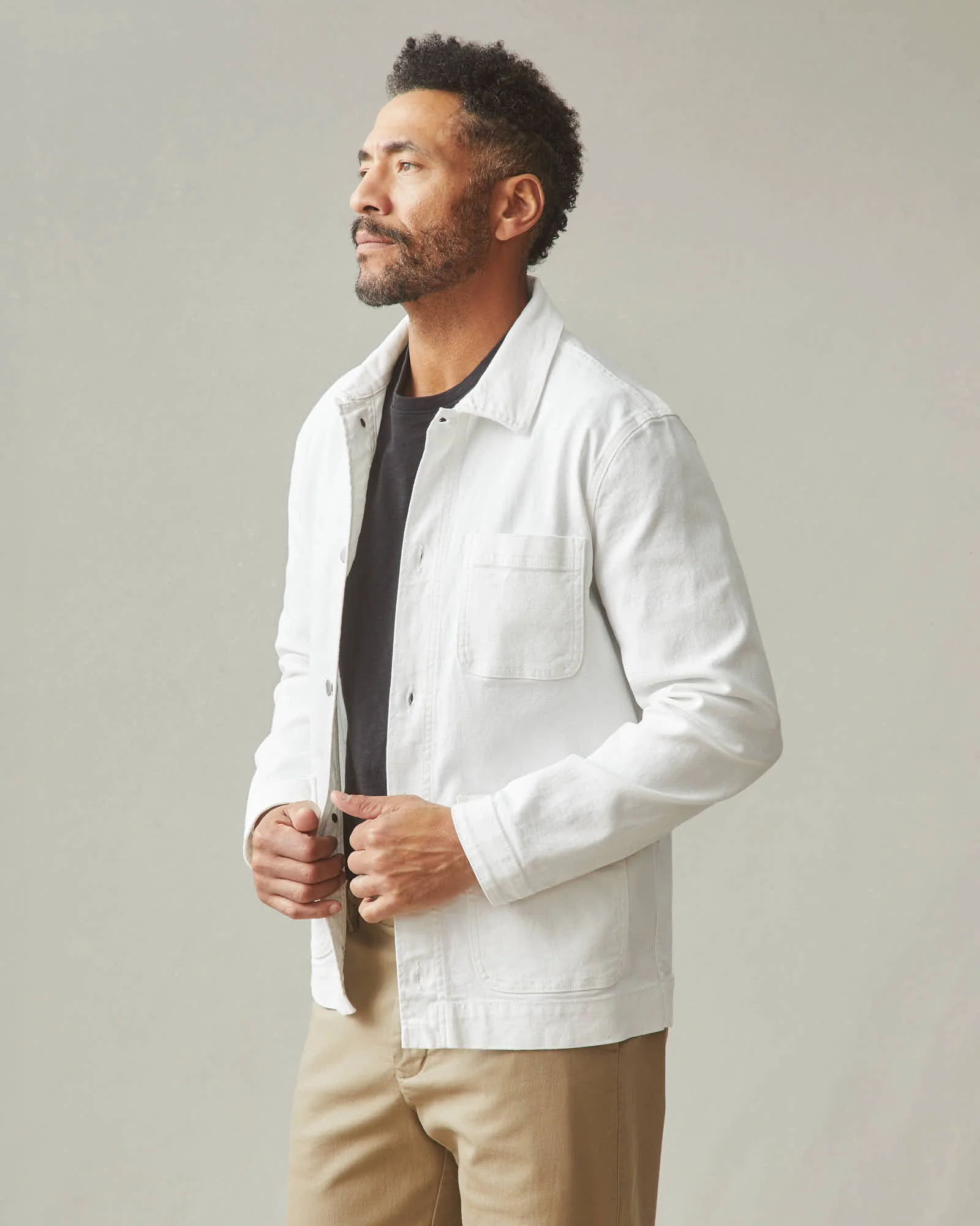 Unisex Roughneck Chore Jacket - Natural - Image 4