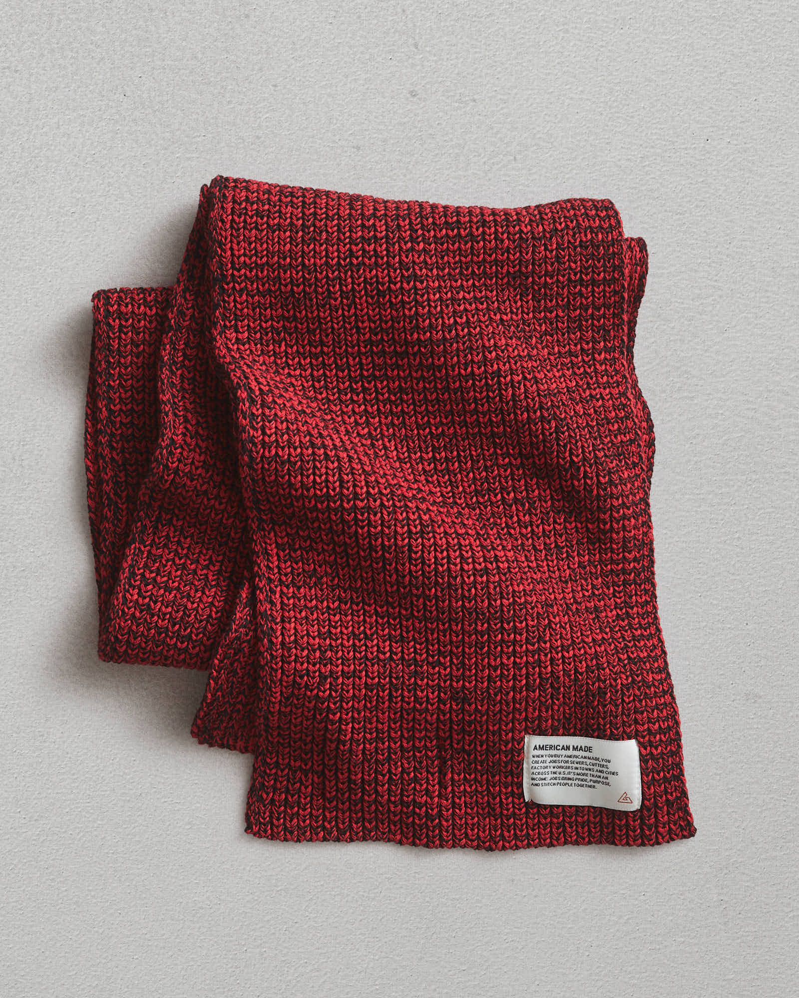 Sweater Scarf - Red Marled - Image 2
