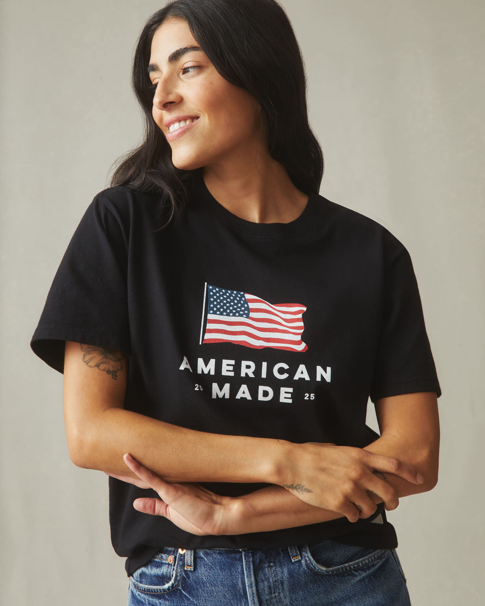 American Made Tee - Black - Image 5