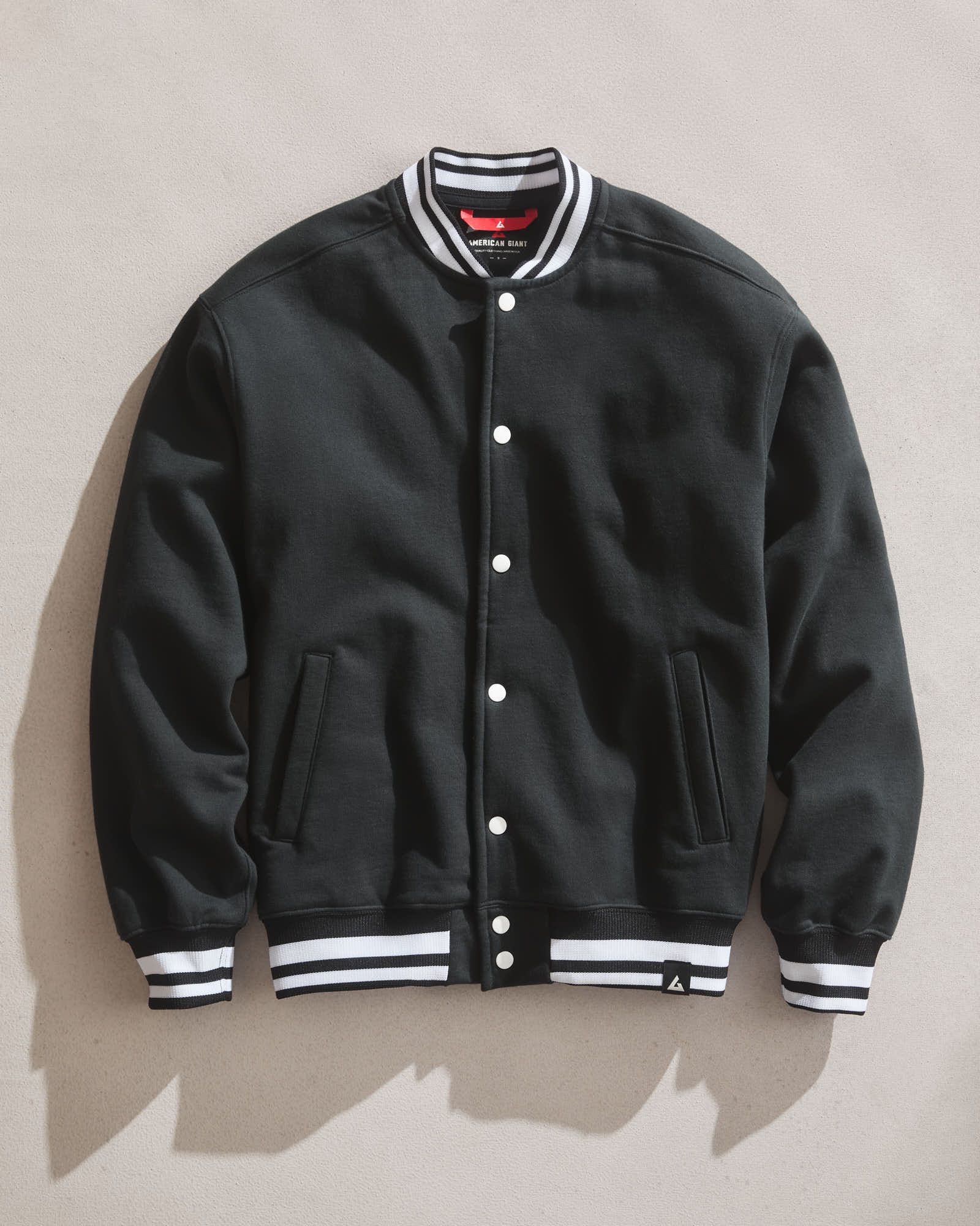 Unisex Lettermen Jacket - Black - Image 8