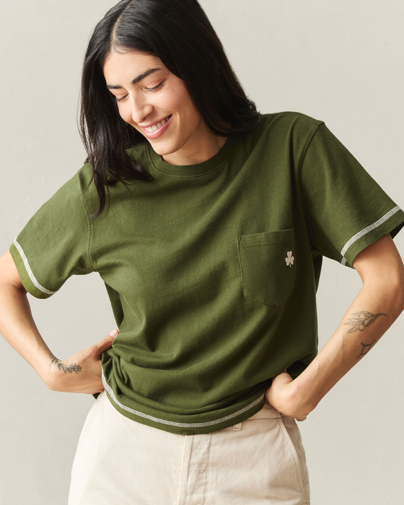 Unisex St. Patrick's Pocket Tee  - Rifle Green - Image 3