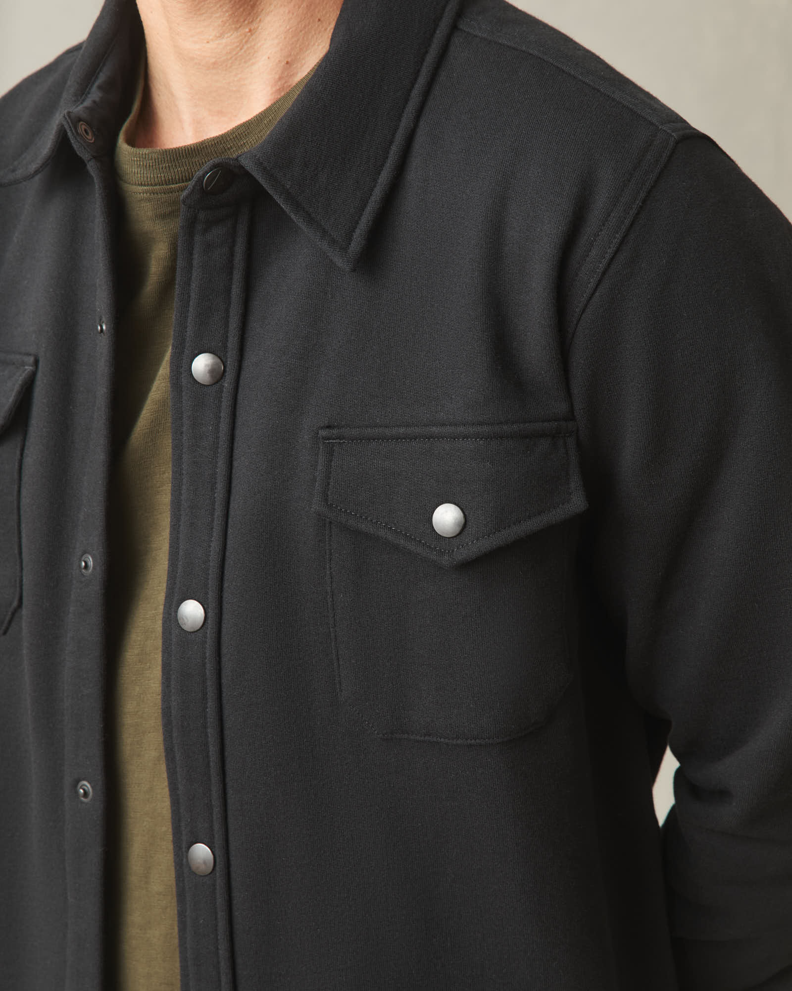 Unisex Redwood Fleece Overshirt - Black - Image 8
