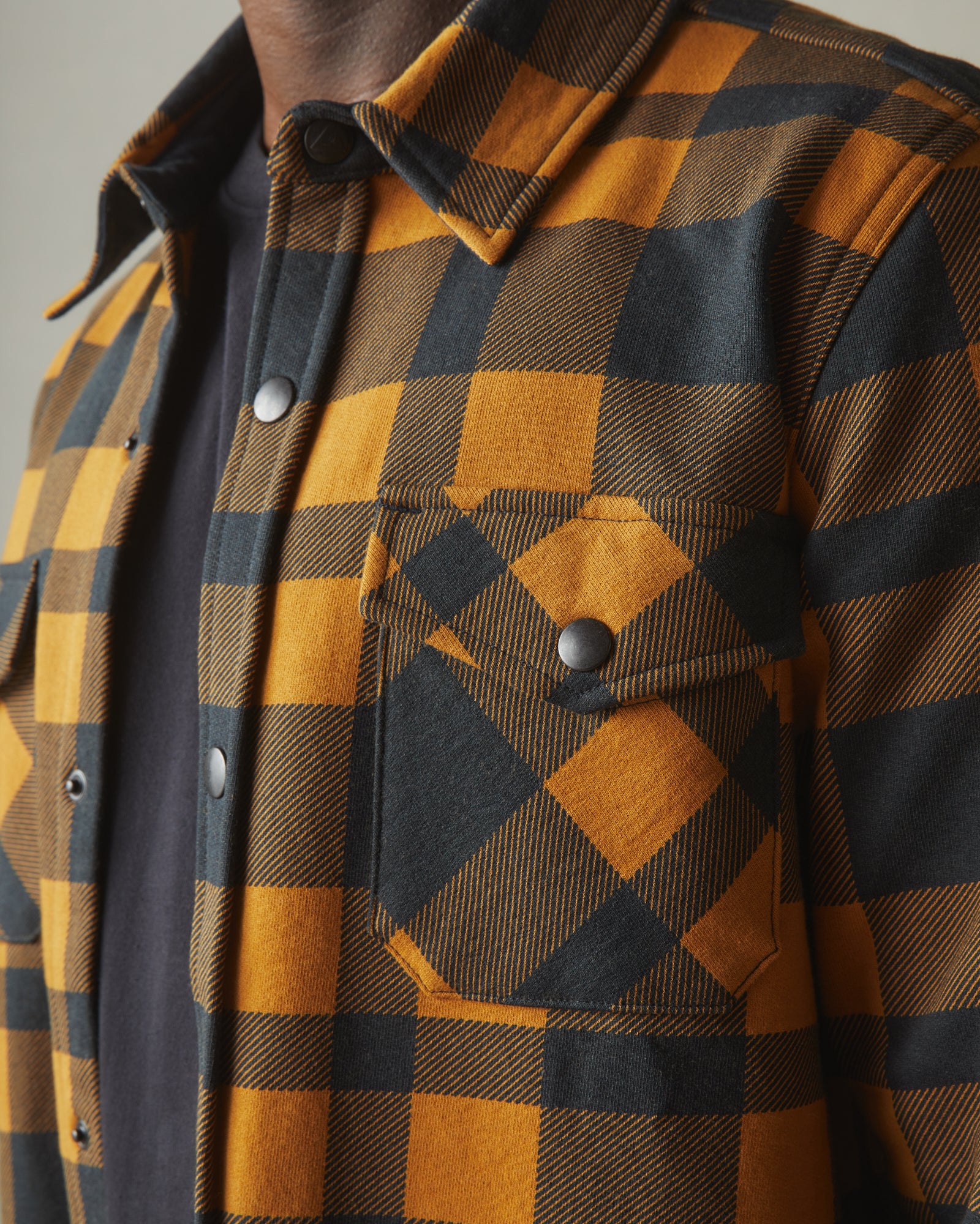 Unisex Redwood Fleece Overshirt - Cathay Spice Plaid - Image 2
