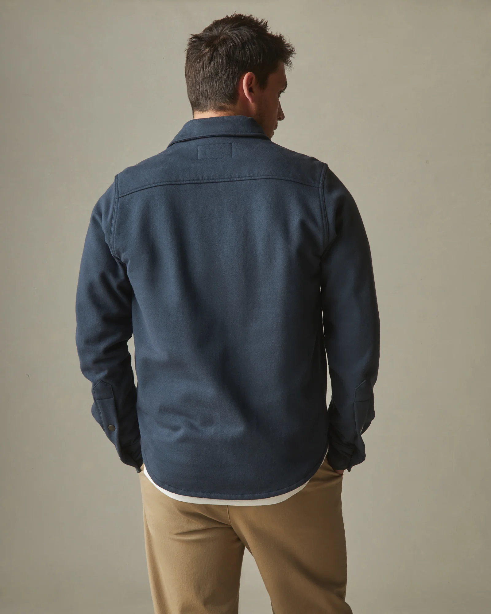 Unisex Redwood Fleece Overshirt - Heritage Navy - Image 5