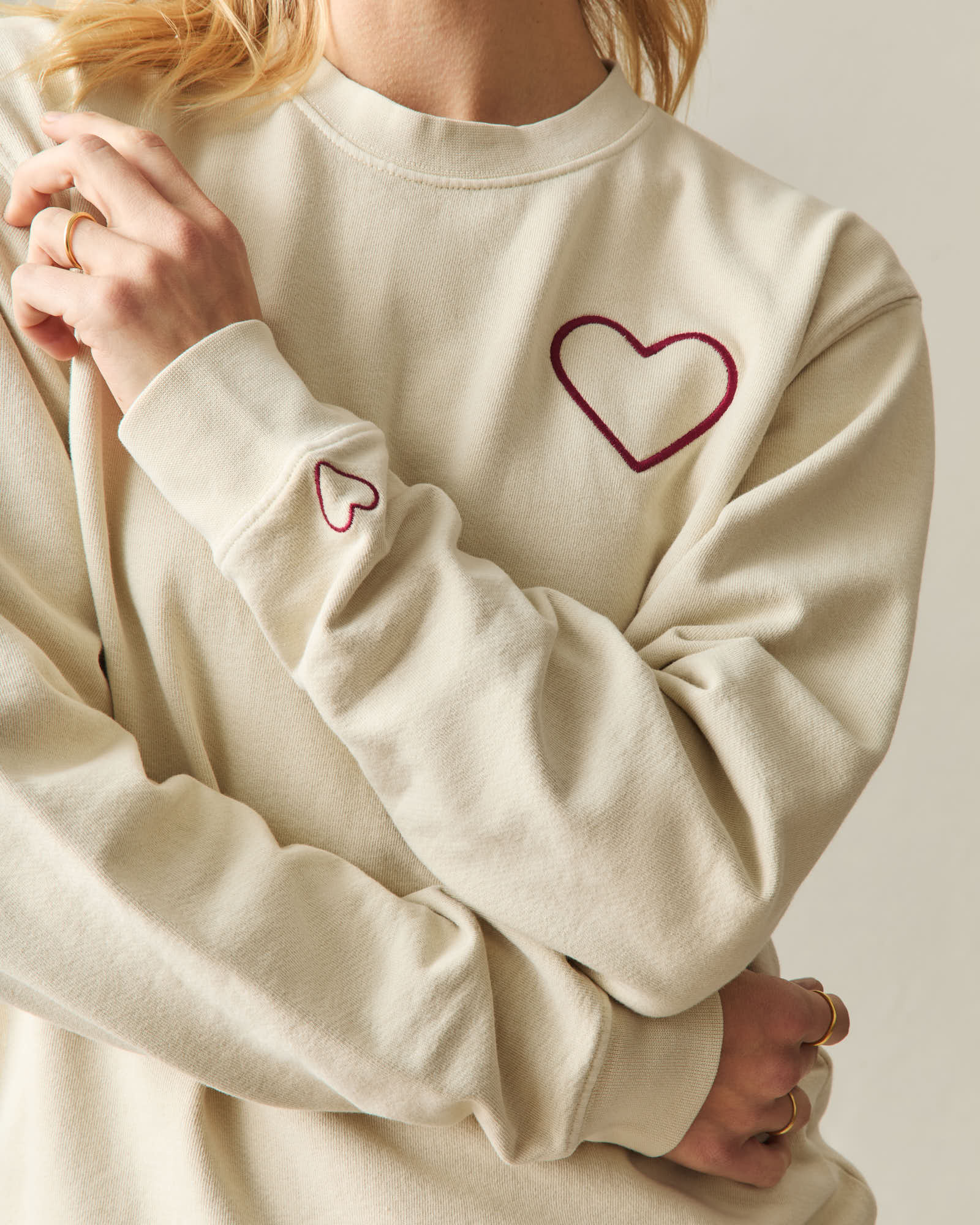 Unisex Relaxed French Terry Crew sweatshirt Valentine's Day - Cotton - Image 7
