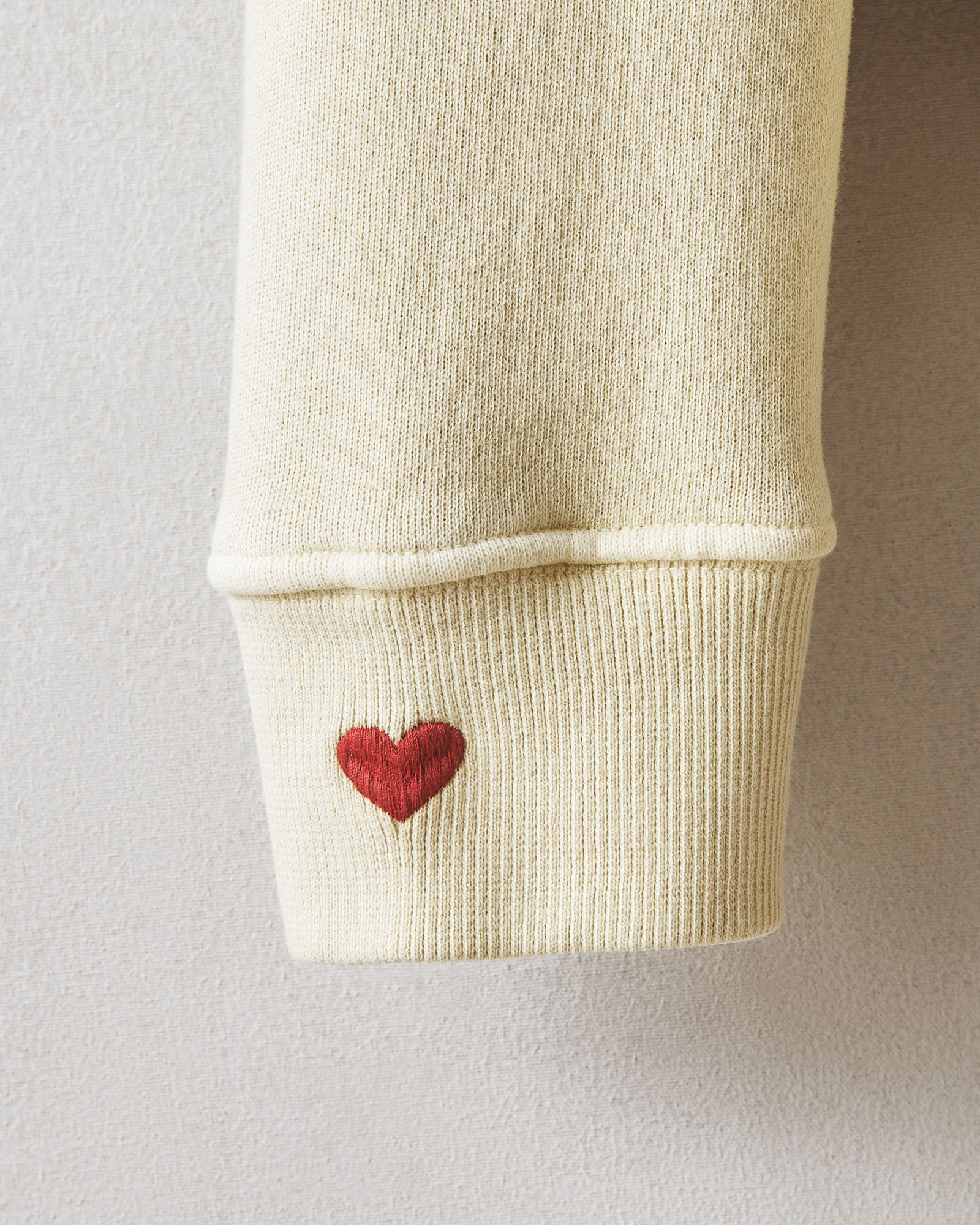 Unisex Relaxed French Terry Crew Sweatshirt - Valentine's Day - Pale Khakhi - Image 8