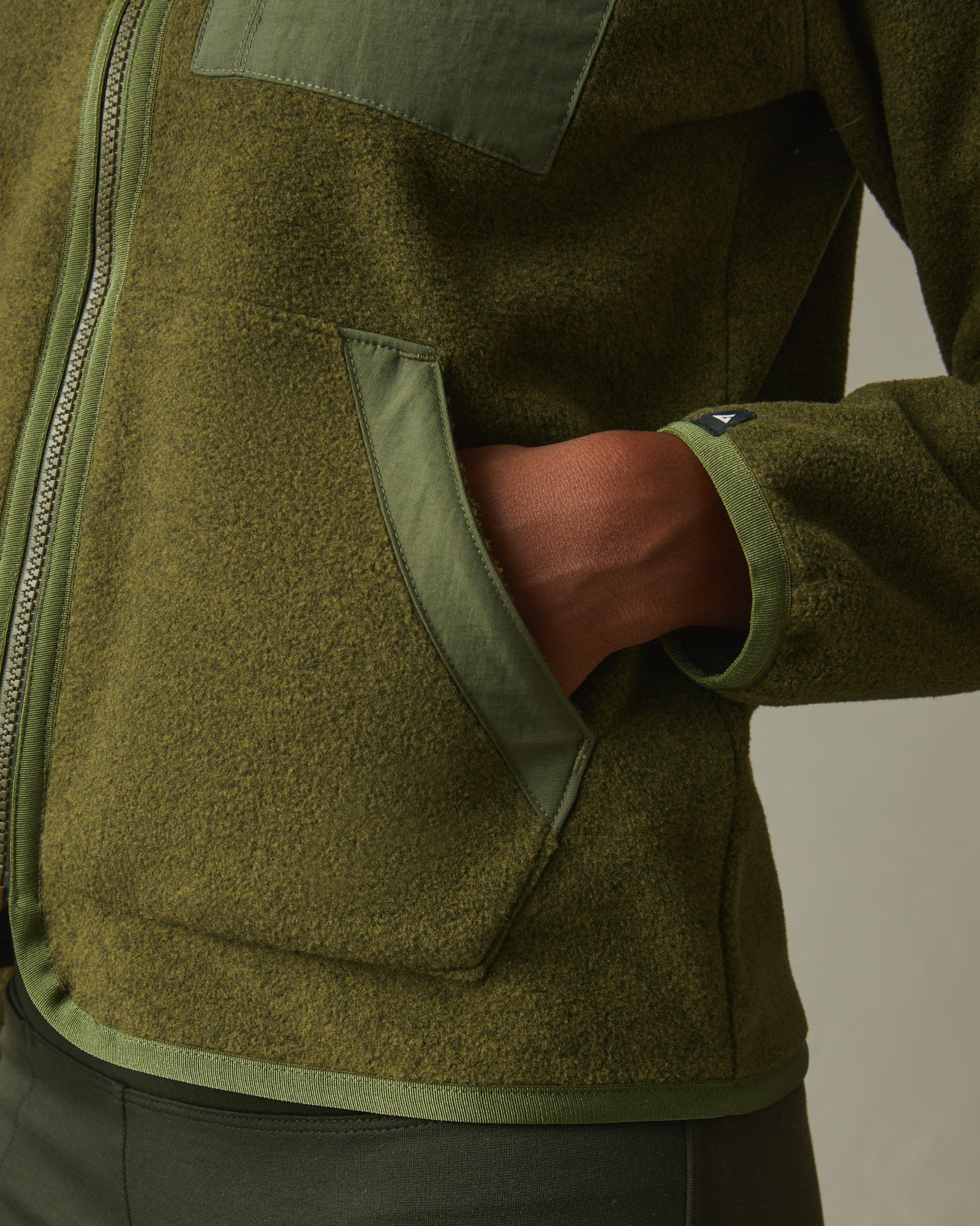 Women's Active Fleece Full Zip - Moss - Image 4