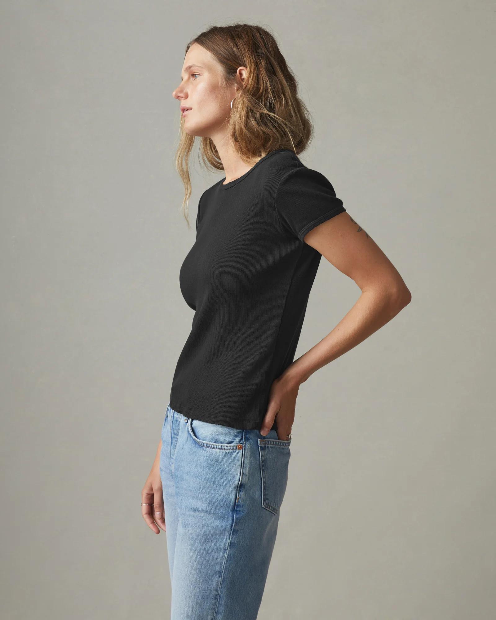 Women's Baby Tee - Black - Image 2